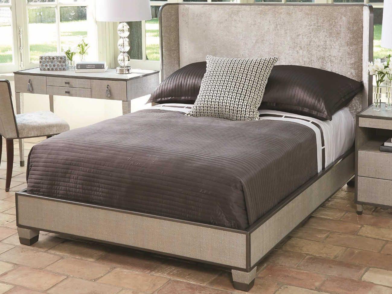 Global Views Pewter Gray Acacia Wood King Platform Bed