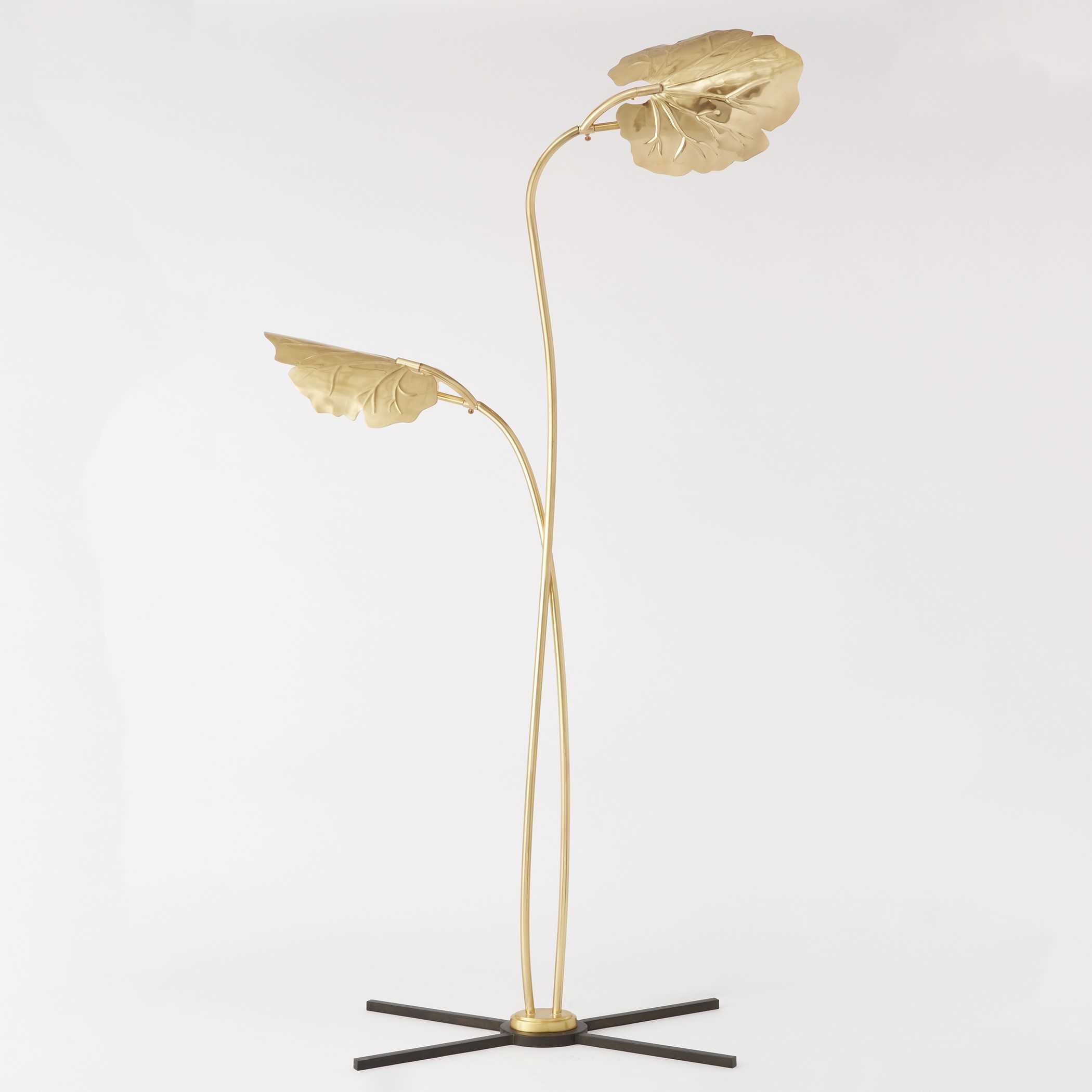 Global Views Rimini Brass Bronze Floor Lamp