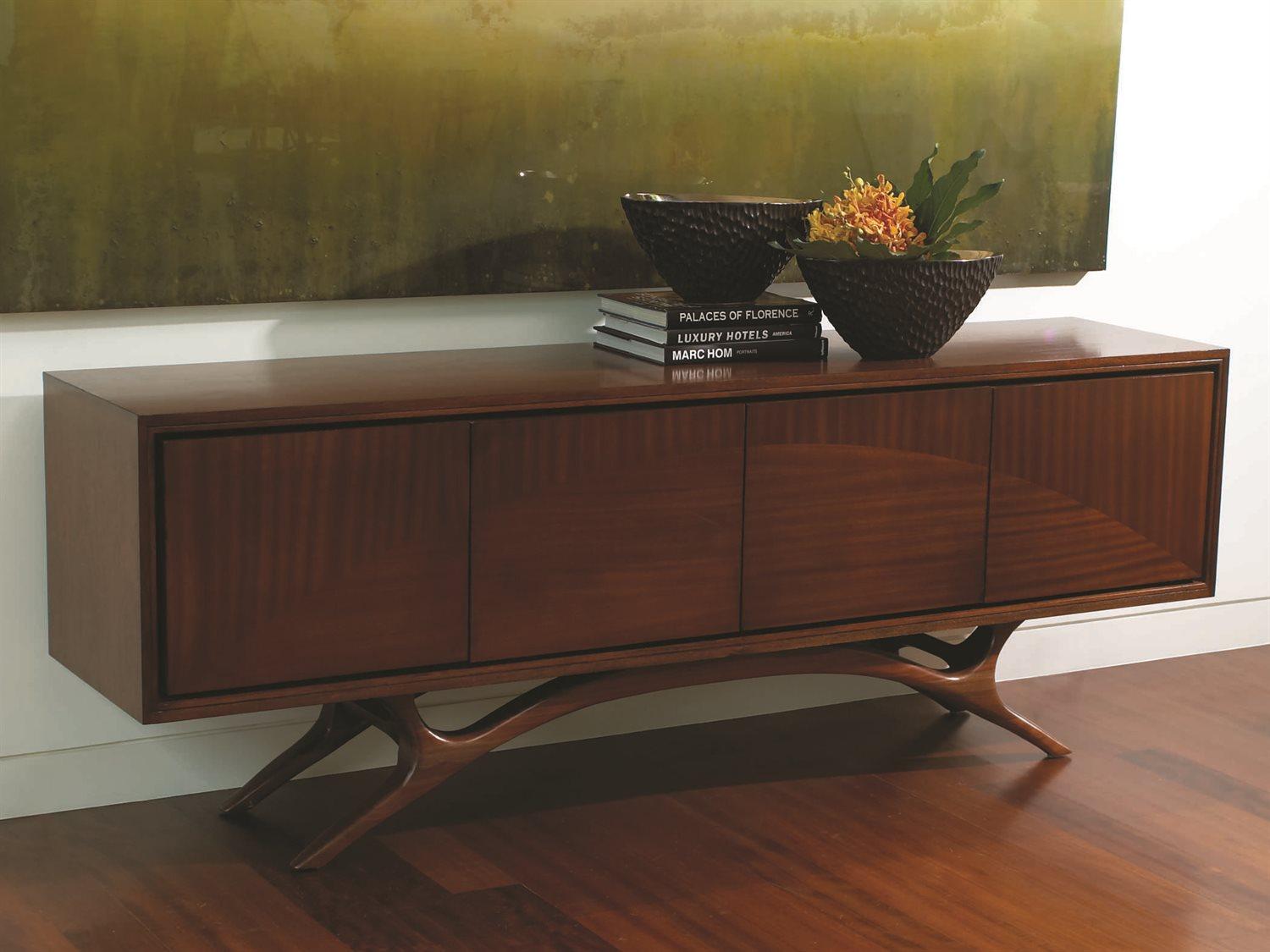 Global Views Swoop 87" Mahogany Wood Sideboard