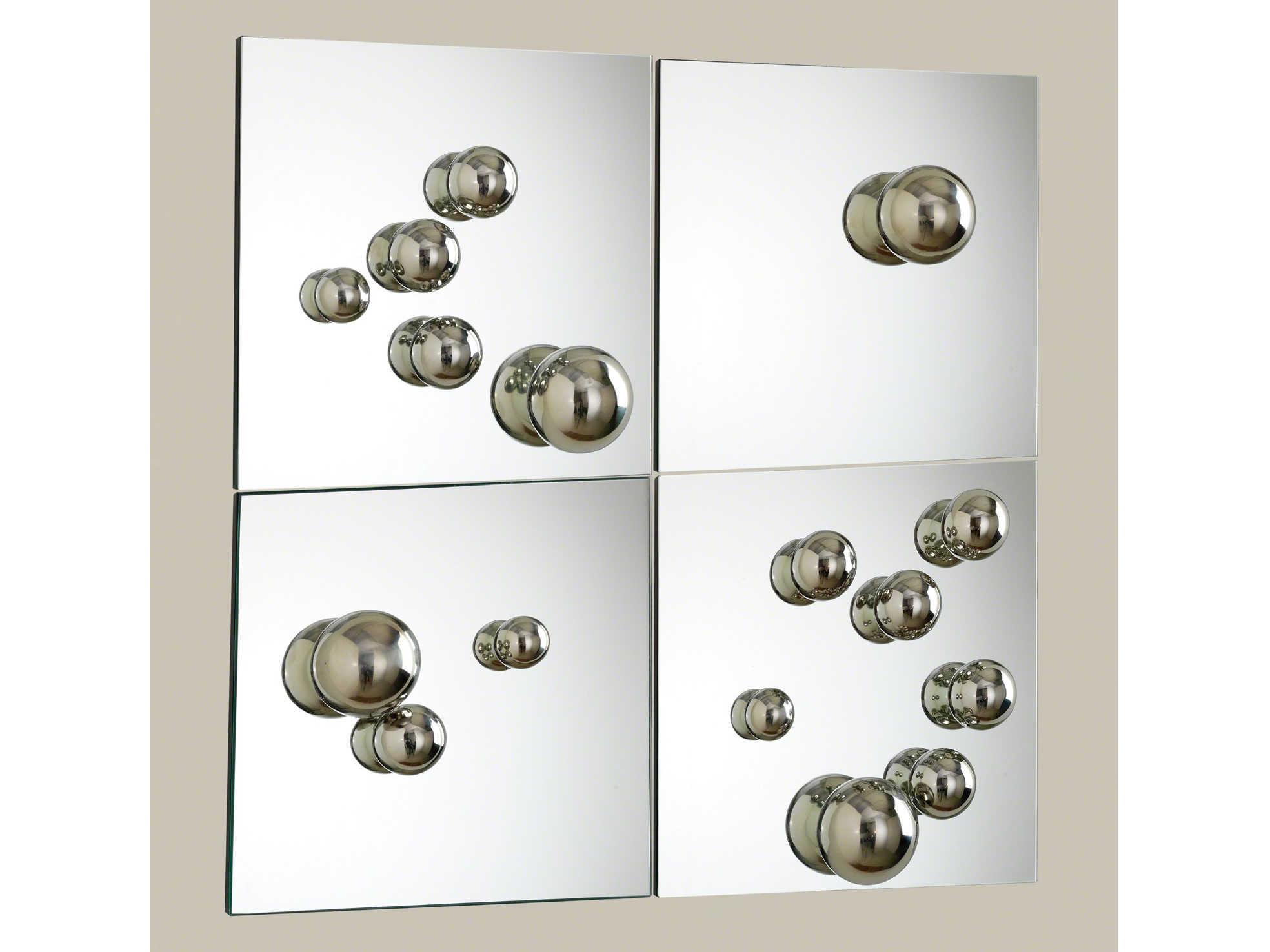 Global Views Square Wall Mirror Set of 4