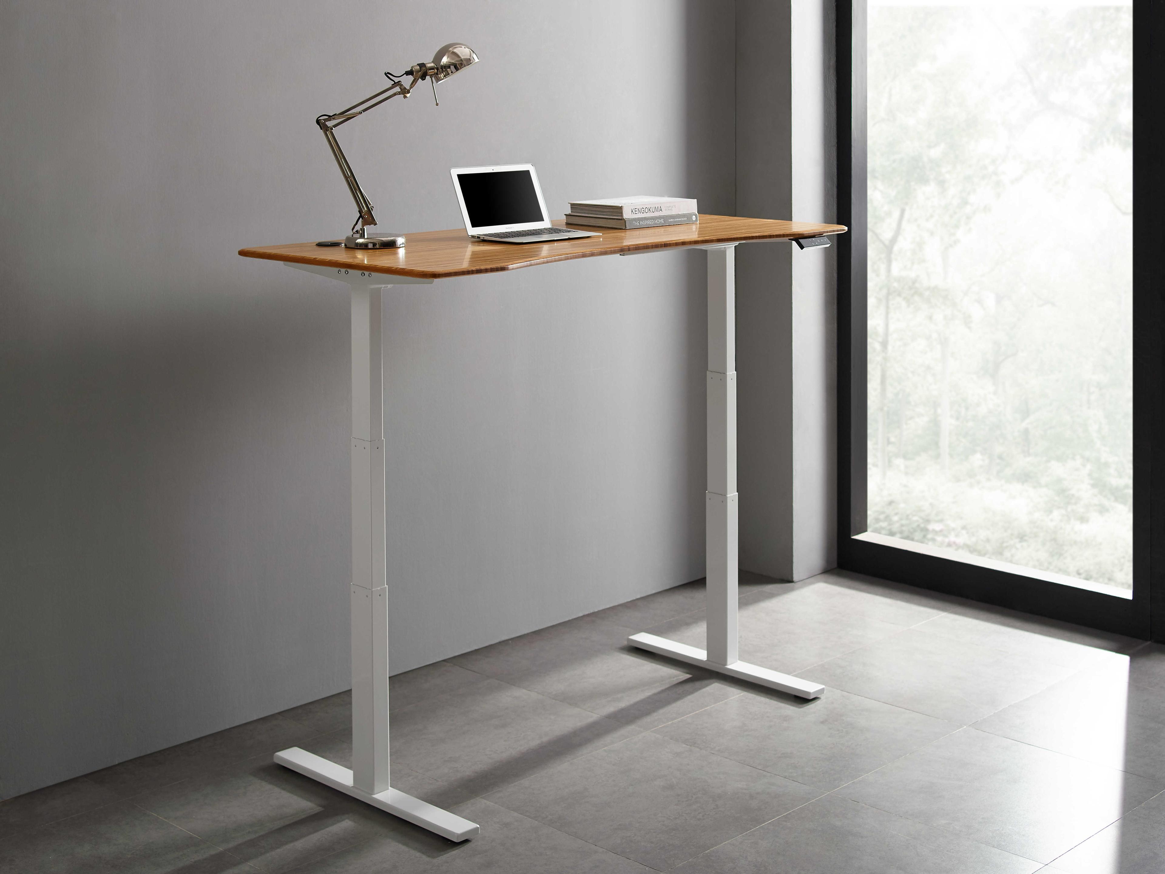 Greenington Accent Amber Brown Bamboo Wood Computer Desk