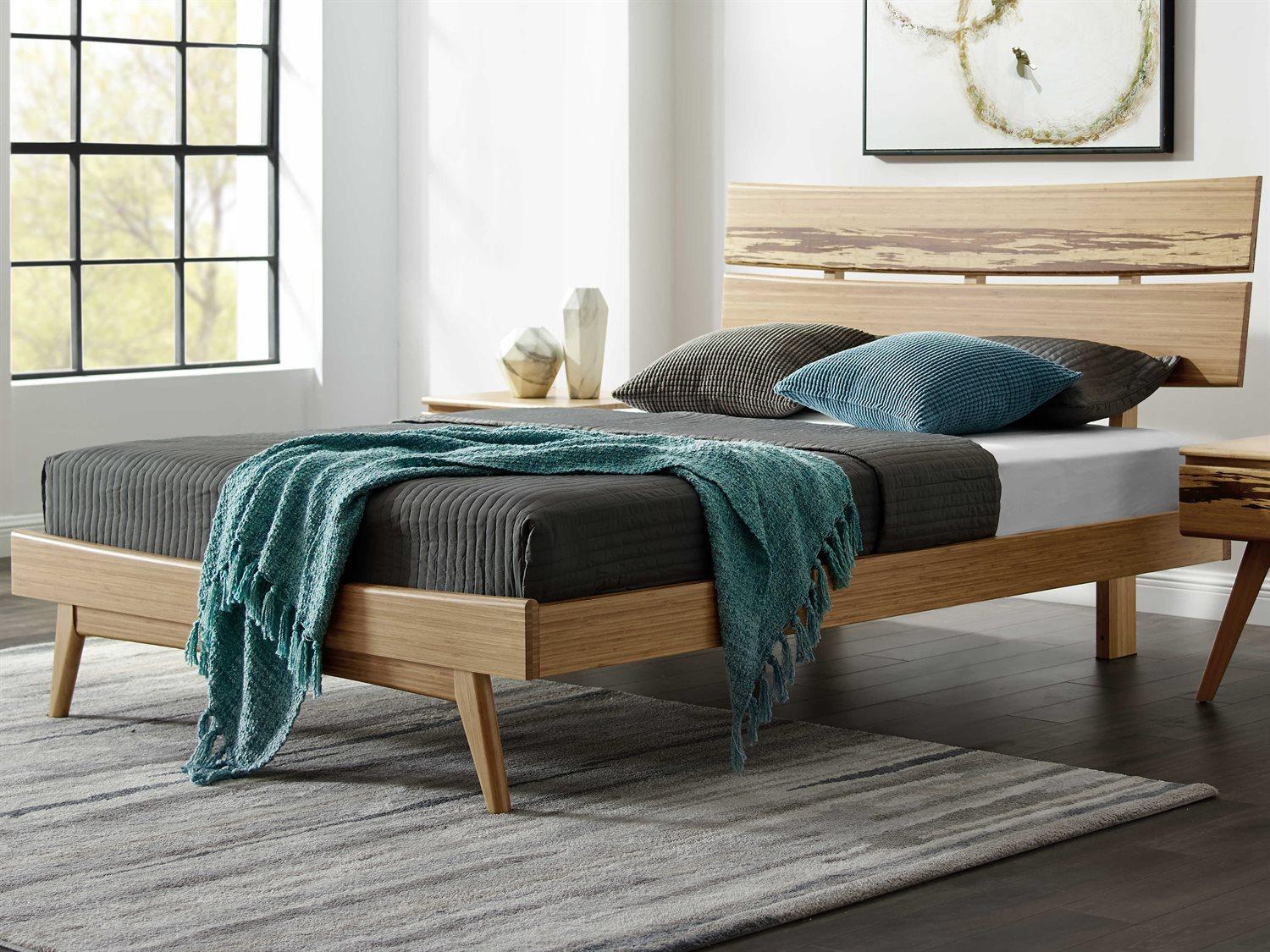 Greenington Azara Caramelized Beige Bamboo Wood California King Panel Bed