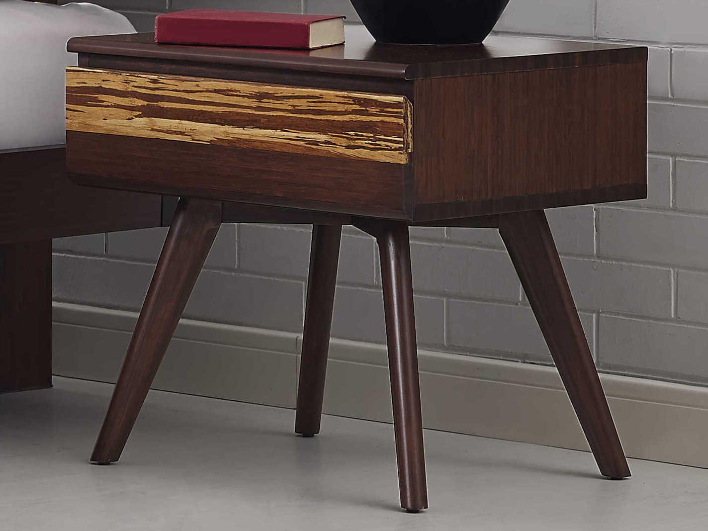 Greenington Azara 1-Drawer Brown Bamboo Wood Nightstand