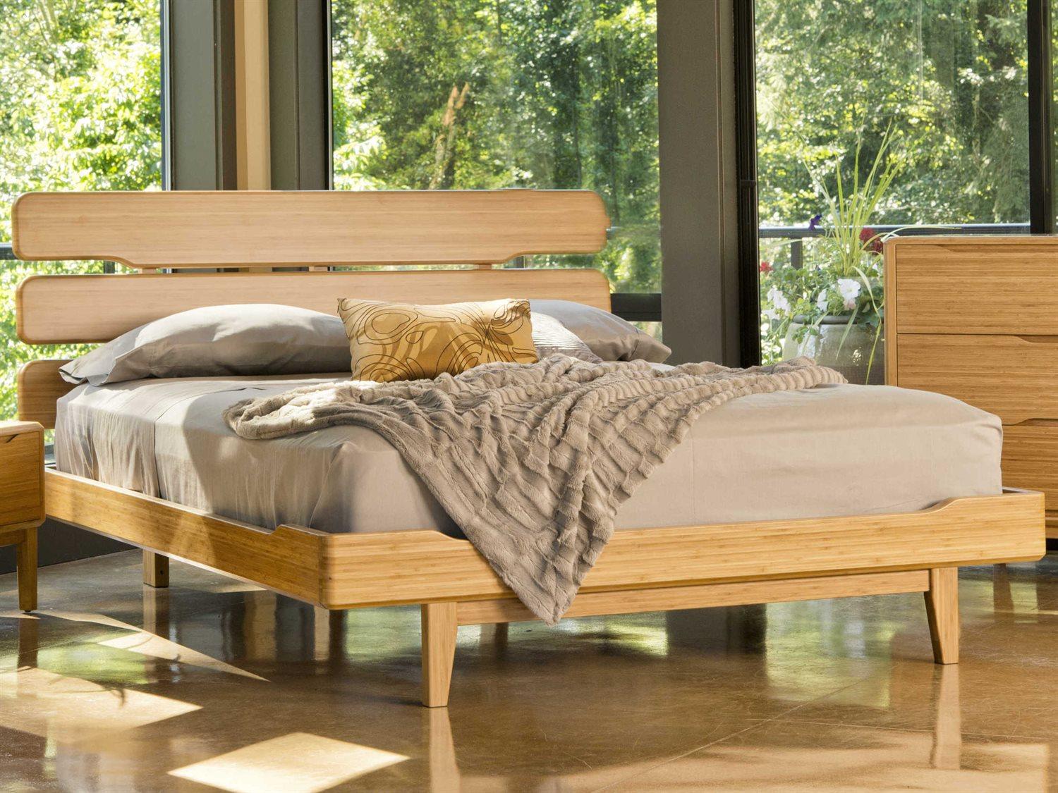 Greenington Currant Caramelized Brown Bamboo Wood Queen Platform Bed