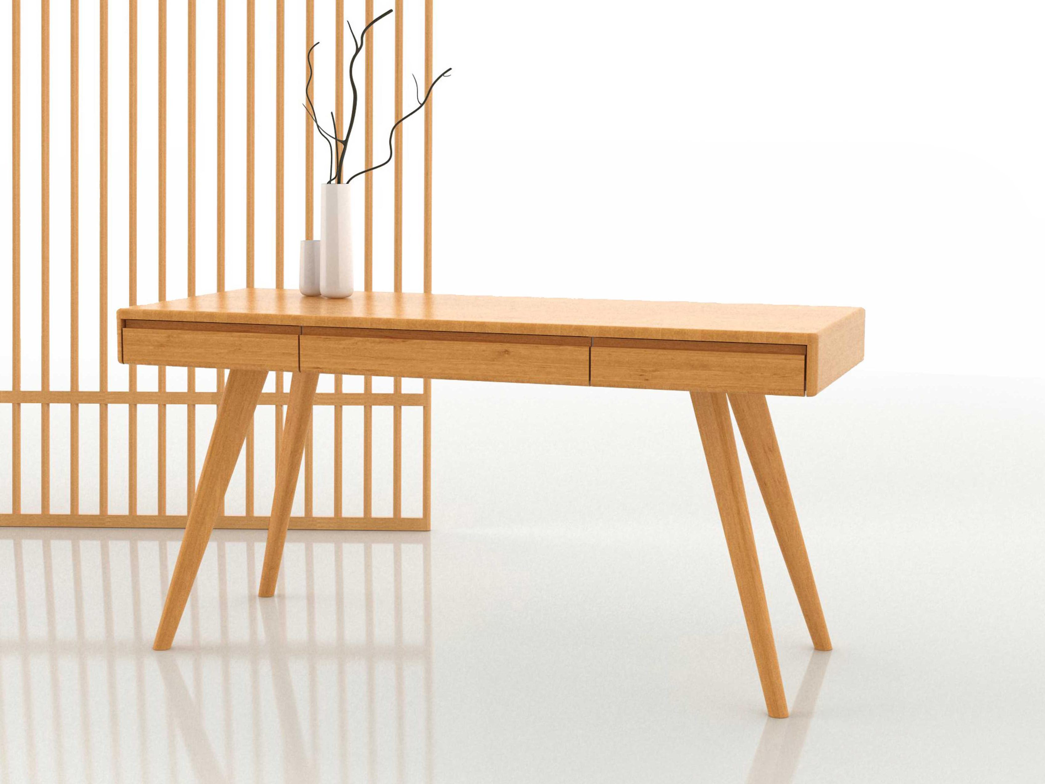 Greenington Currant Caramelized Brown Bamboo Wood Secretary Desk