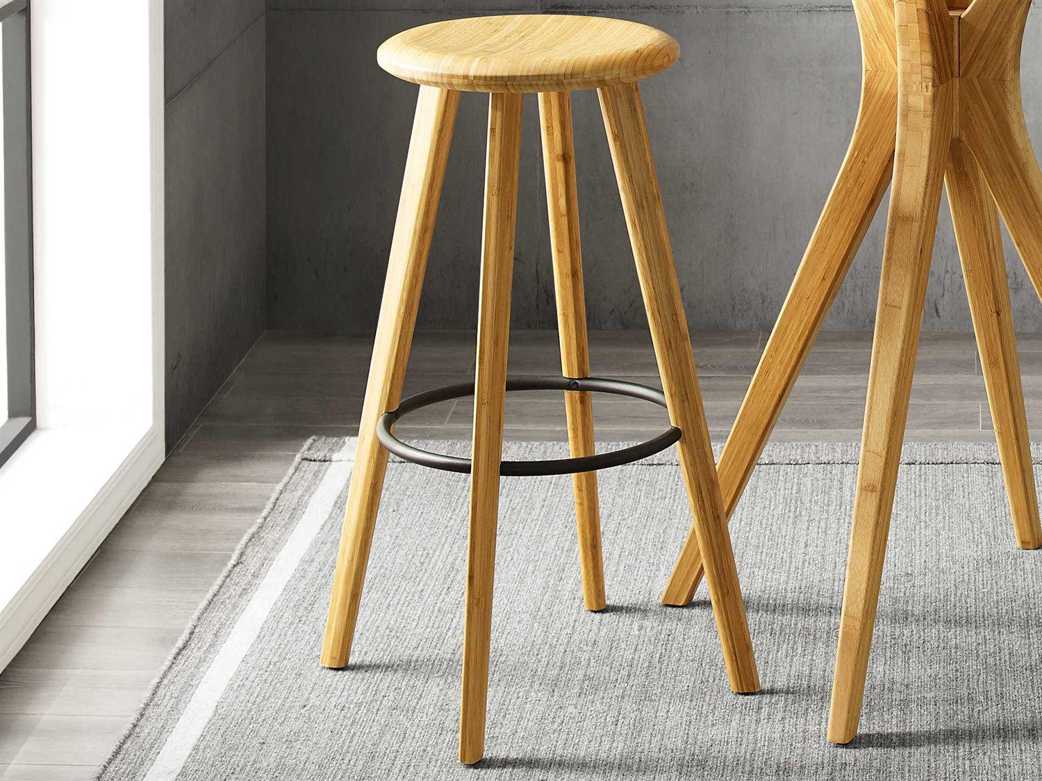 Greenington Mimosa Bamboo Wood Caramelized Bar Stool