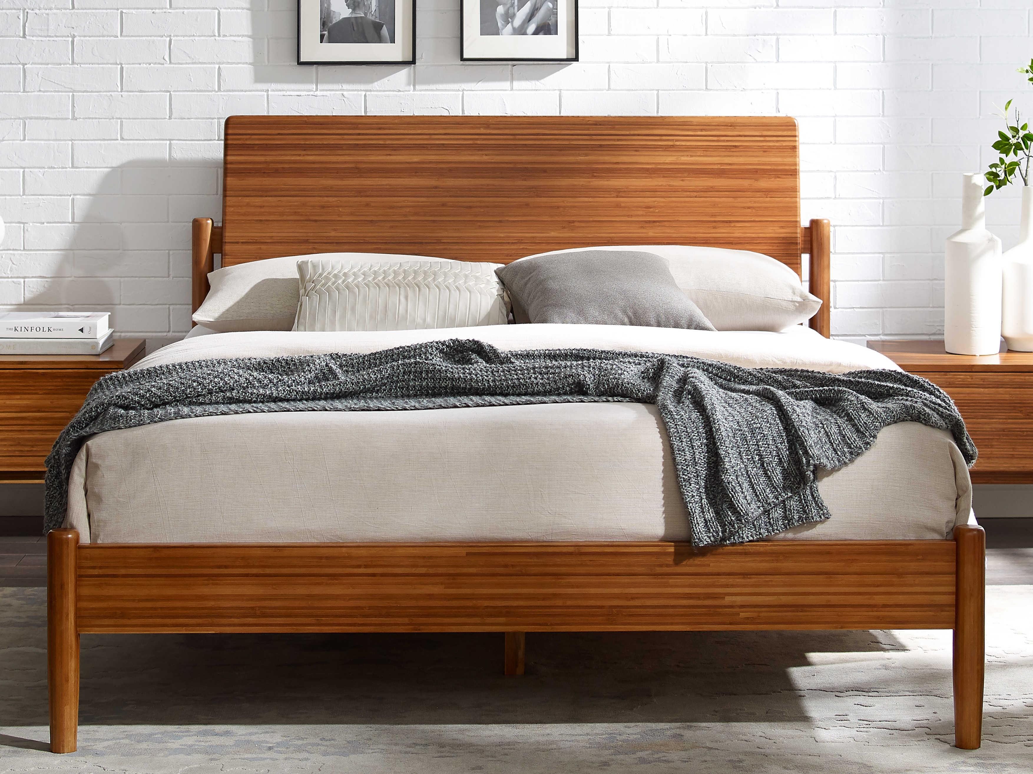 Greenington Monterey Amber Brown Bamboo Wood Queen Platform Bed