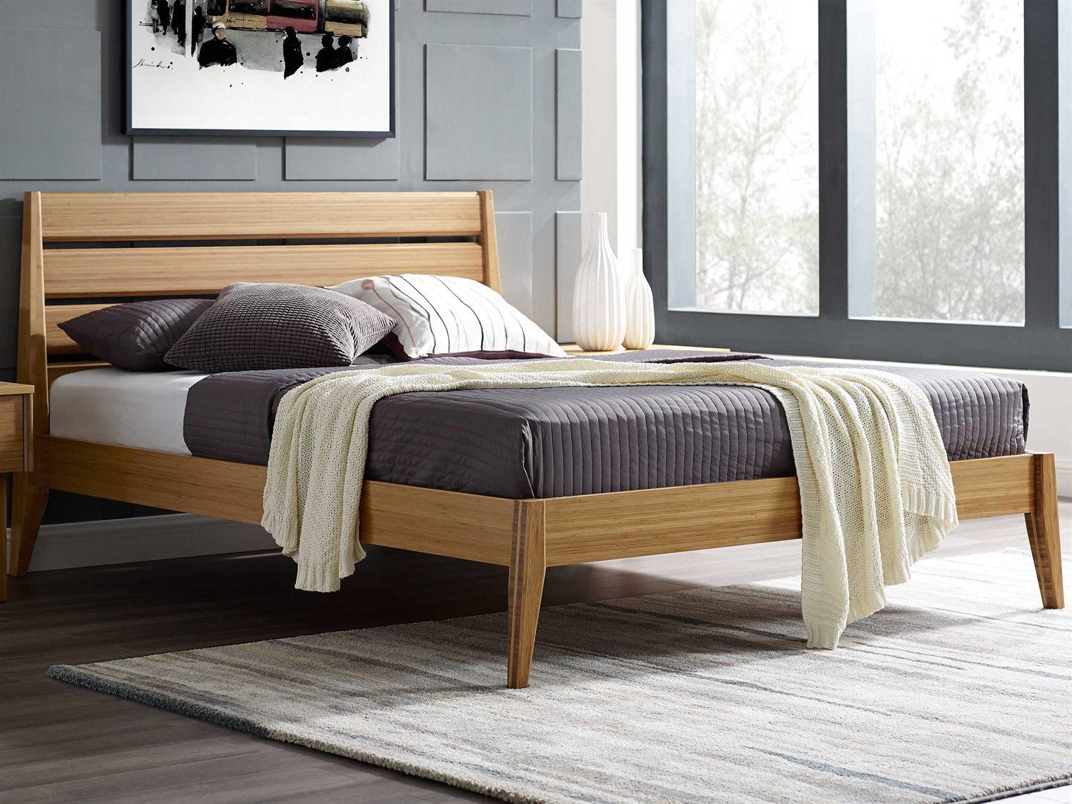 Greenington Sienna Caramelized Brown Bamboo Wood Queen Platform Bed