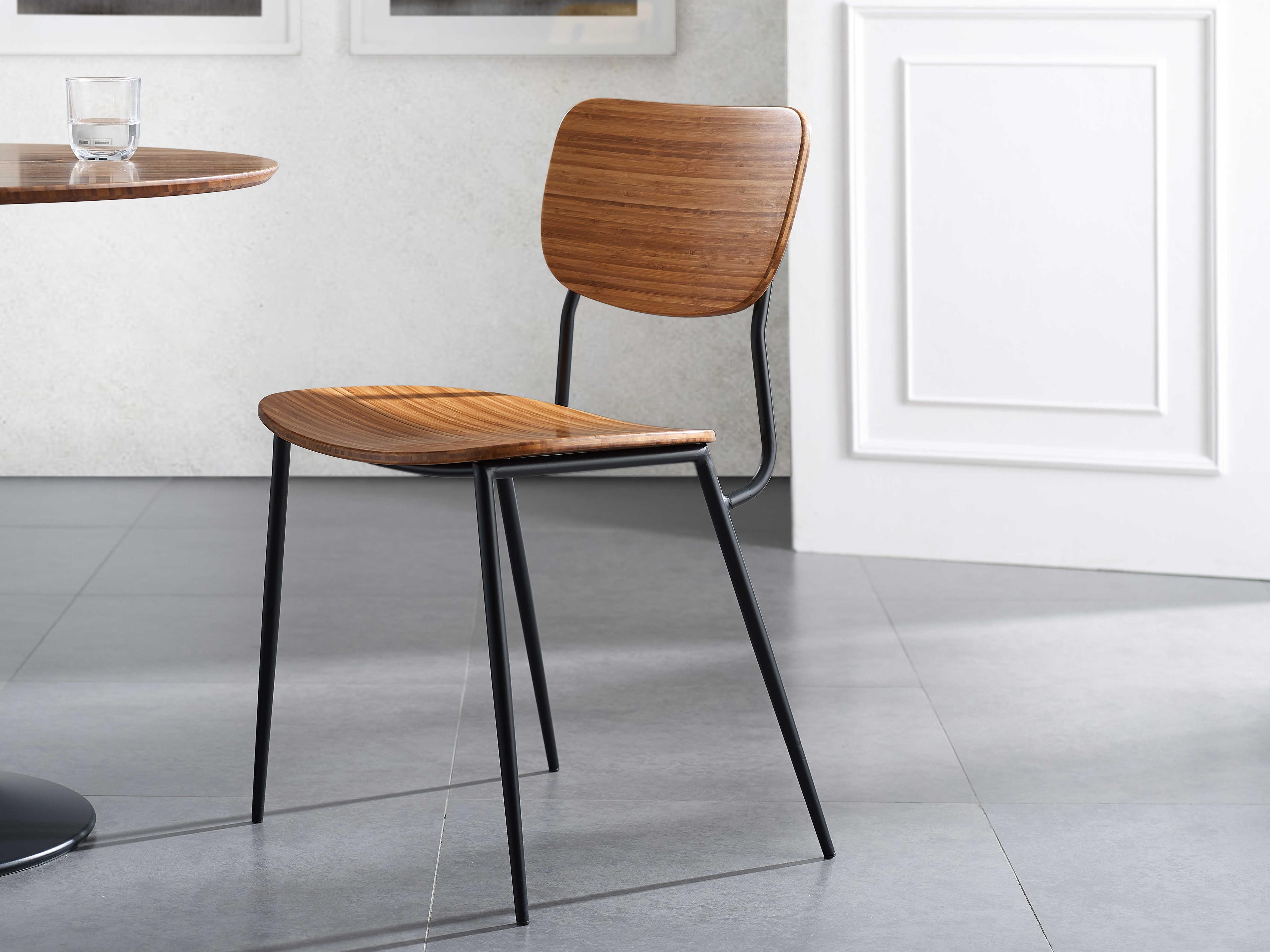 Greenington Soho Bamboo Wood Black Side Dining Chair