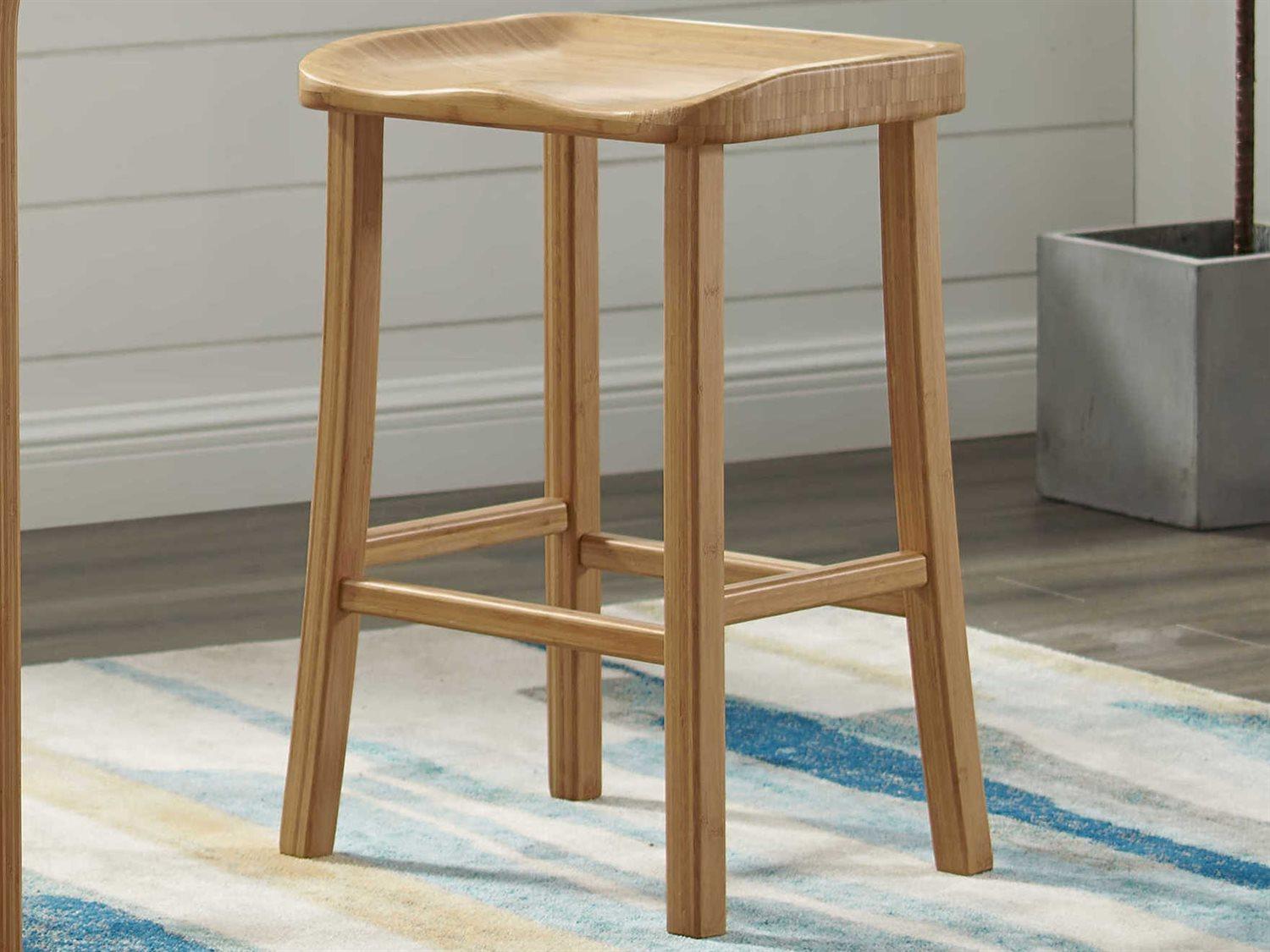 Greenington Tulip Bamboo Wood Caramelized Bar Stool