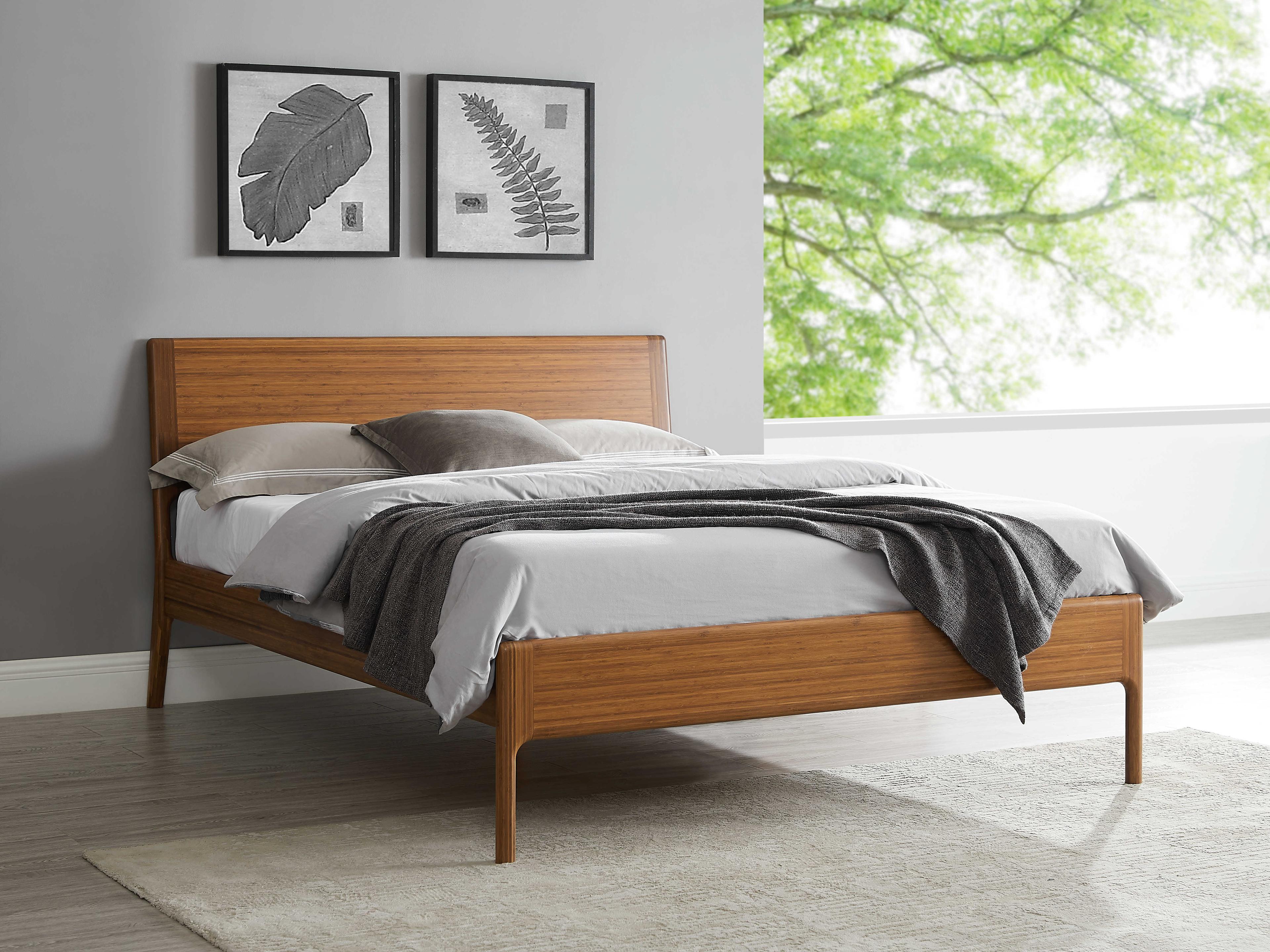Greenington Ventura Amber Brown Bamboo Wood King Platform Bed