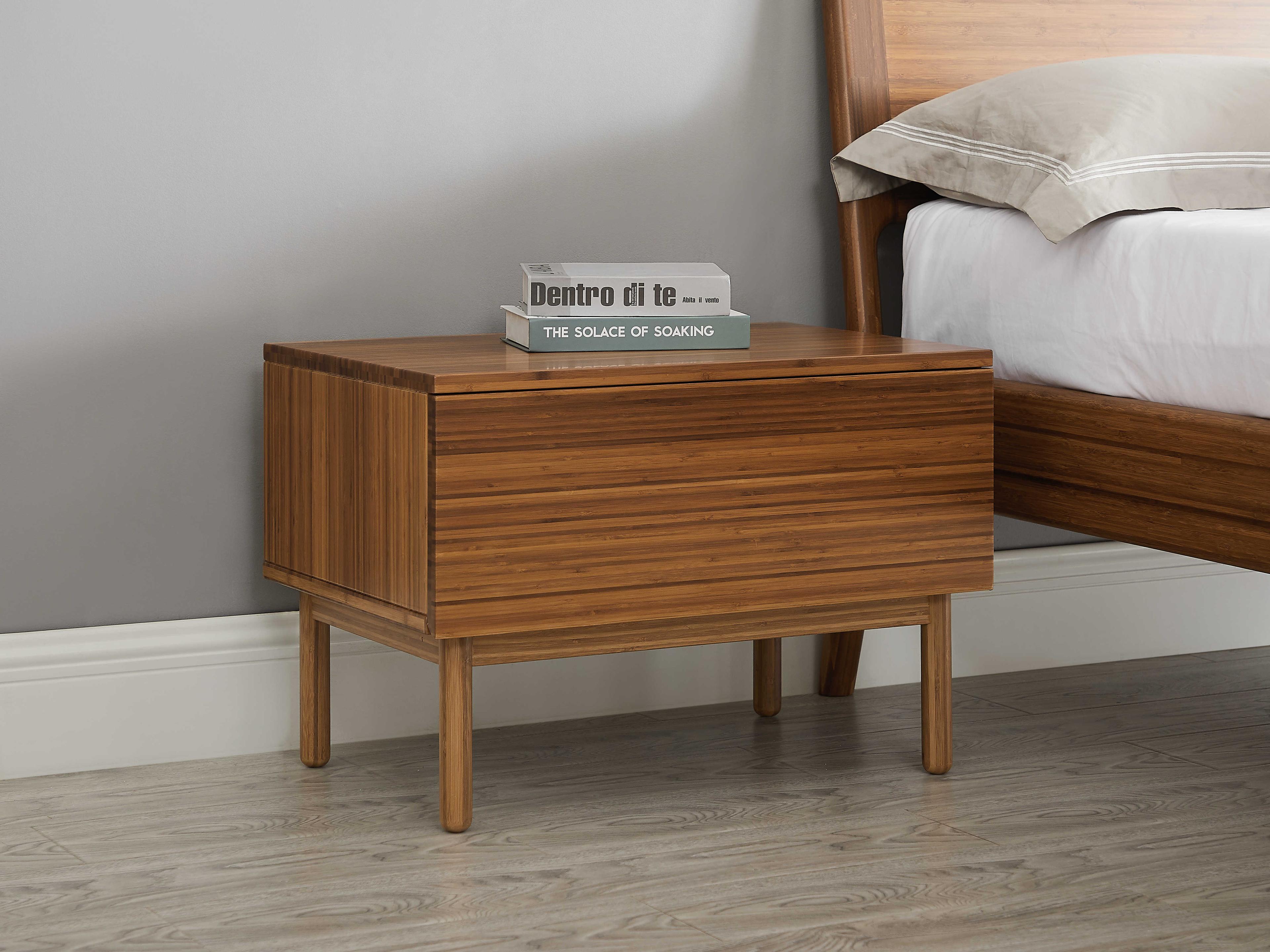 Greenington Ventura 1-Drawer Brown Bamboo Wood Chest Nightstand