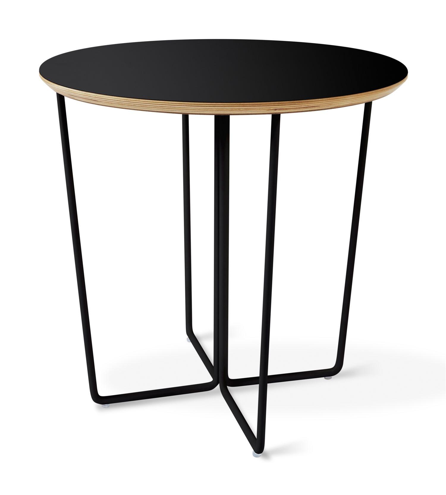 Gus* Modern Array Round Wood Black End Table
