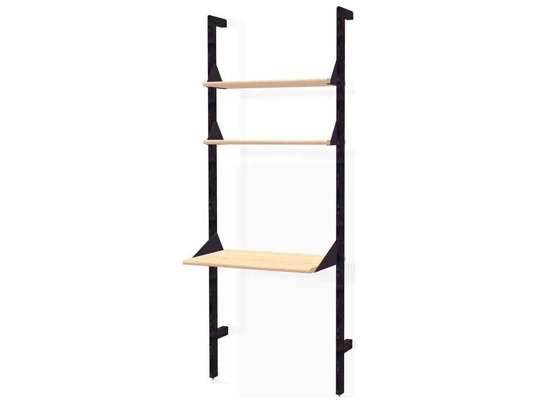 Gus* Modern Branch Ash Black Blonde Beige Wood Leaning Ladder Desk