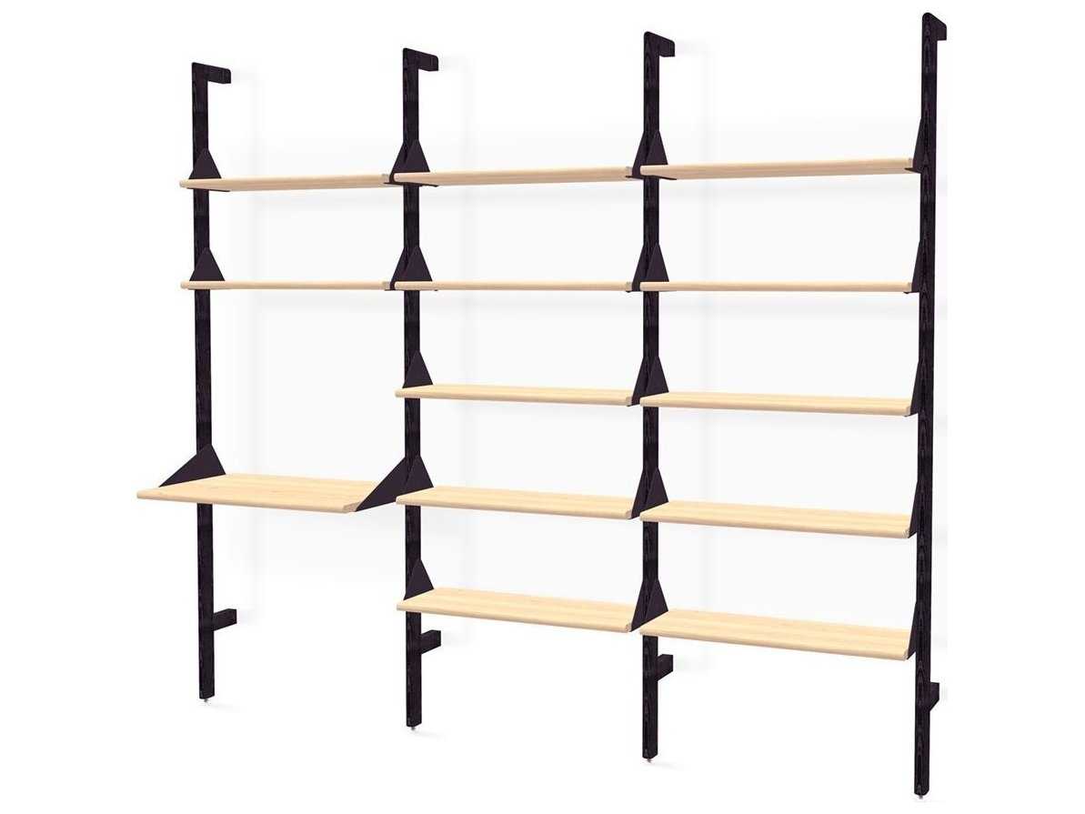 Gus* Modern Branch Ash Black Blonde Beige Wood Leaning Ladder Desk