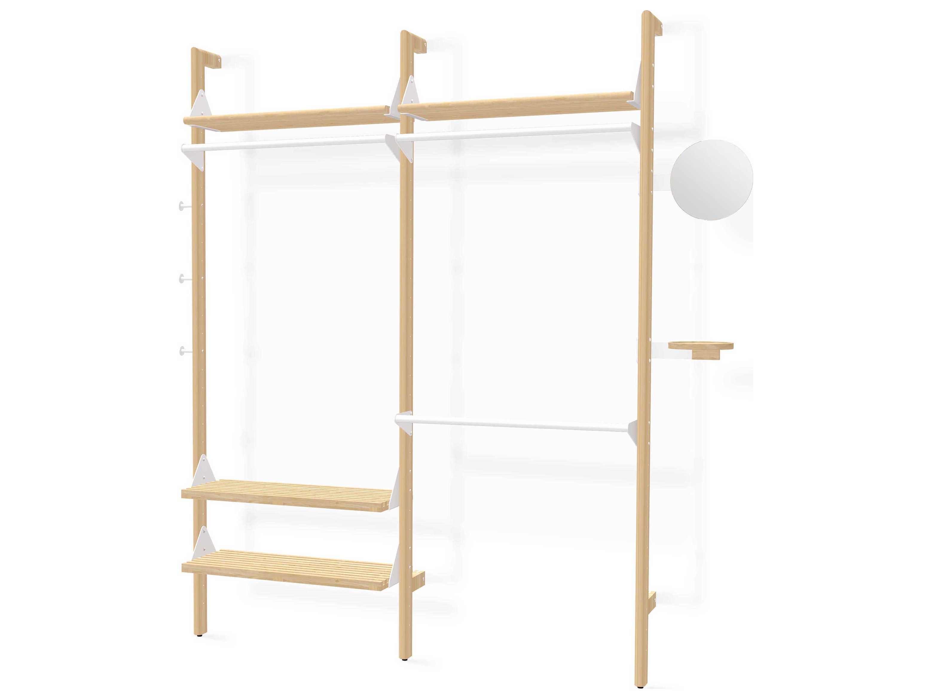 Gus* Modern Branch Ash Blonde / White Wardrobe Unit