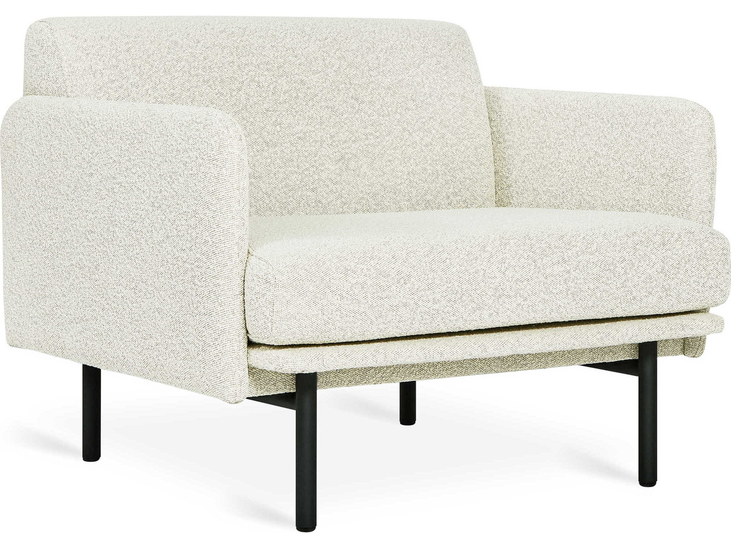 Gus* Modern Foundry White Fabric Accent Chair