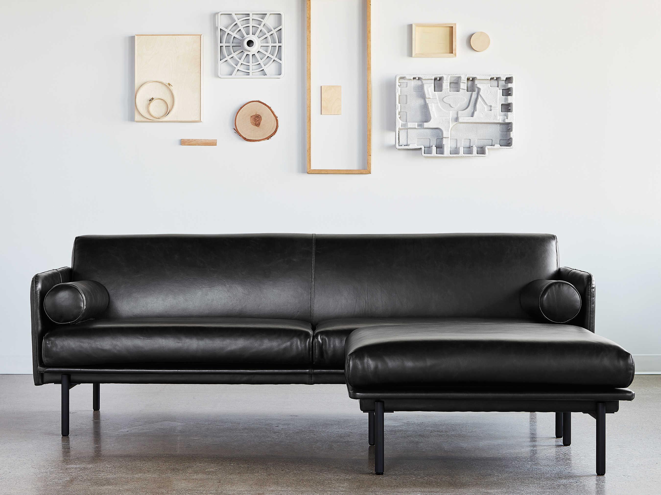Gus* Modern Foundry Leather Sectional Sofa