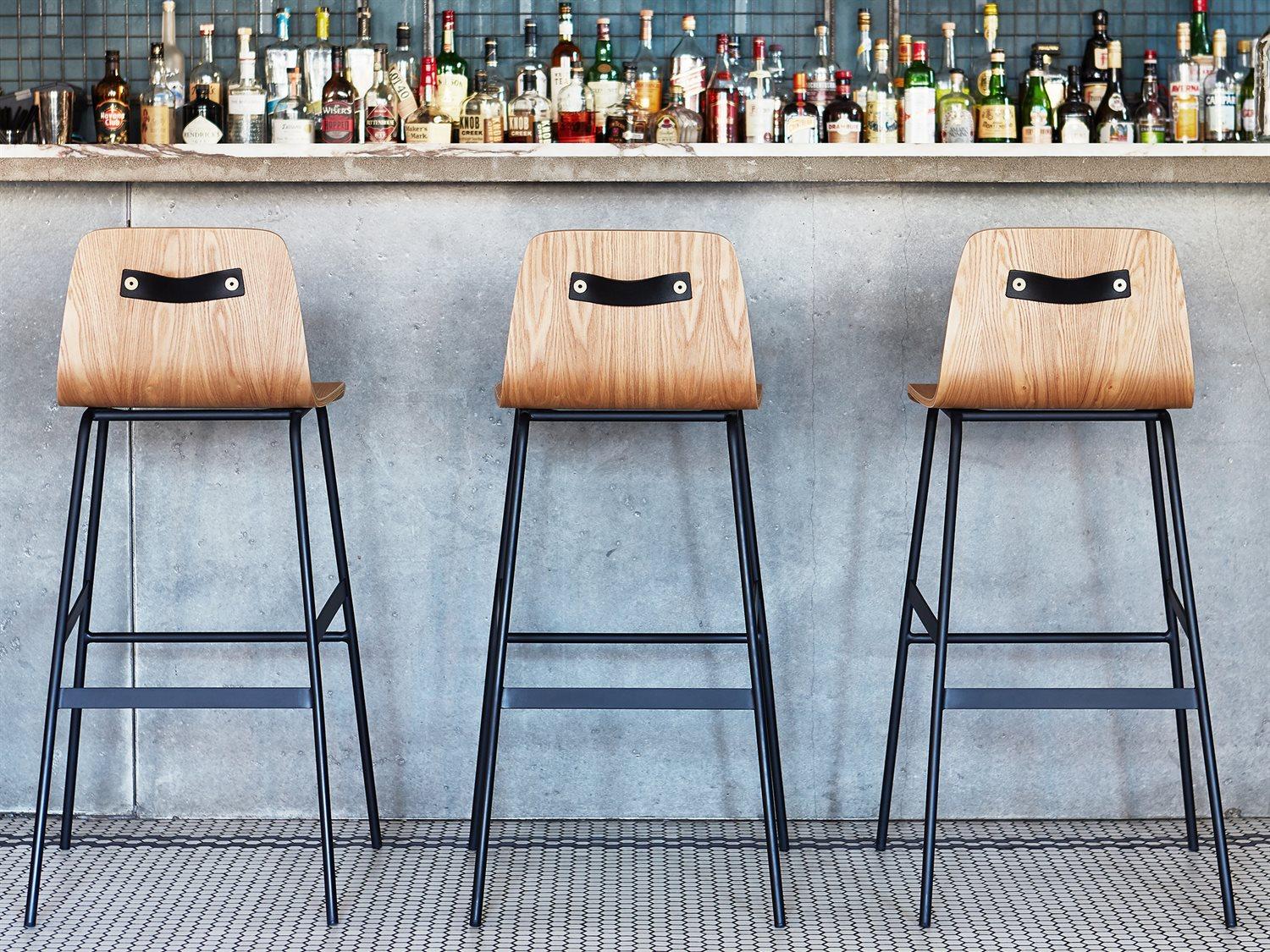 Gus* Modern Lecture Ash Wood Natural Bar Stool