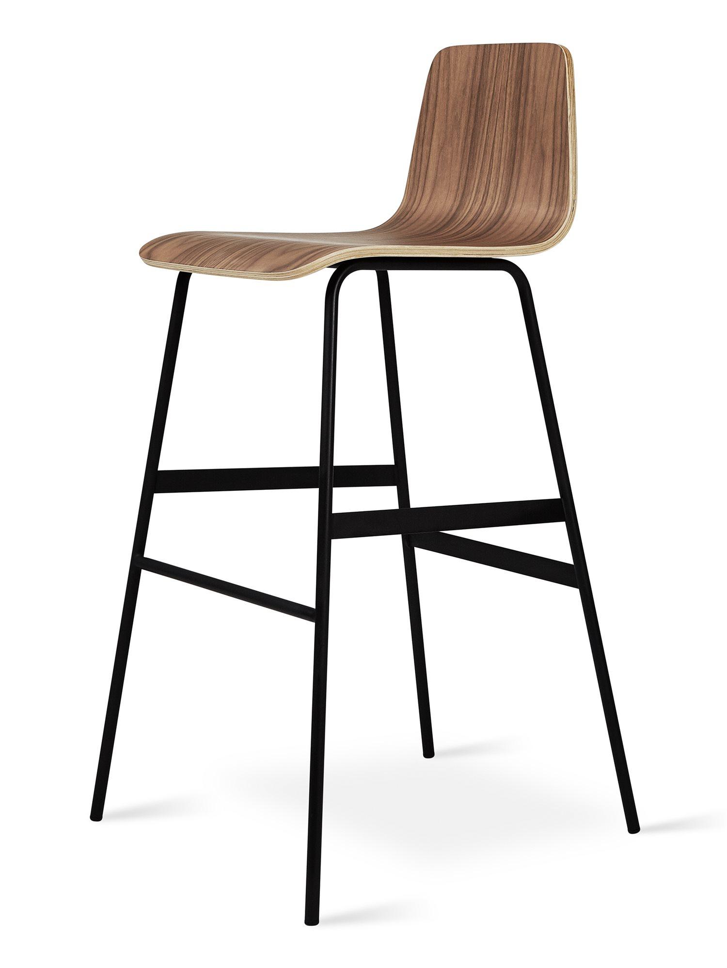 Gus* Modern Lecture Ash Wood Walnut Bar Stool