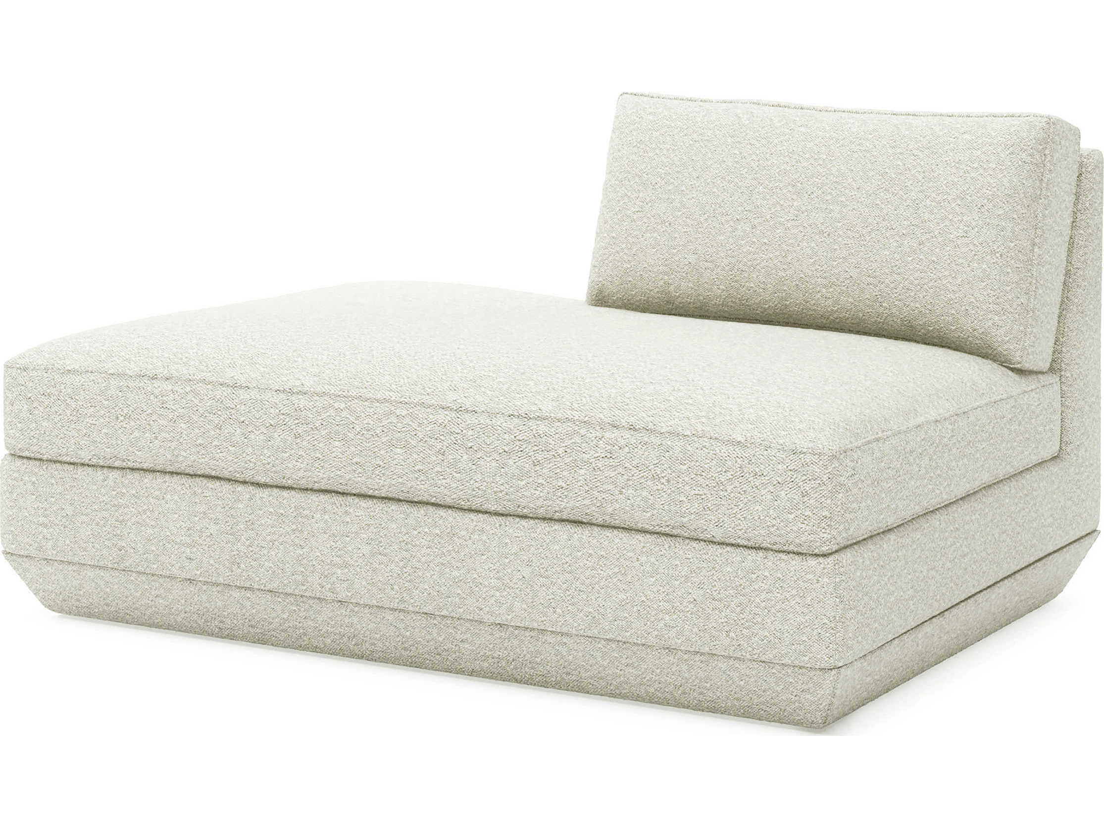 Gus* Modern Podium Copenhagen Fossil White Upholstered Chaise