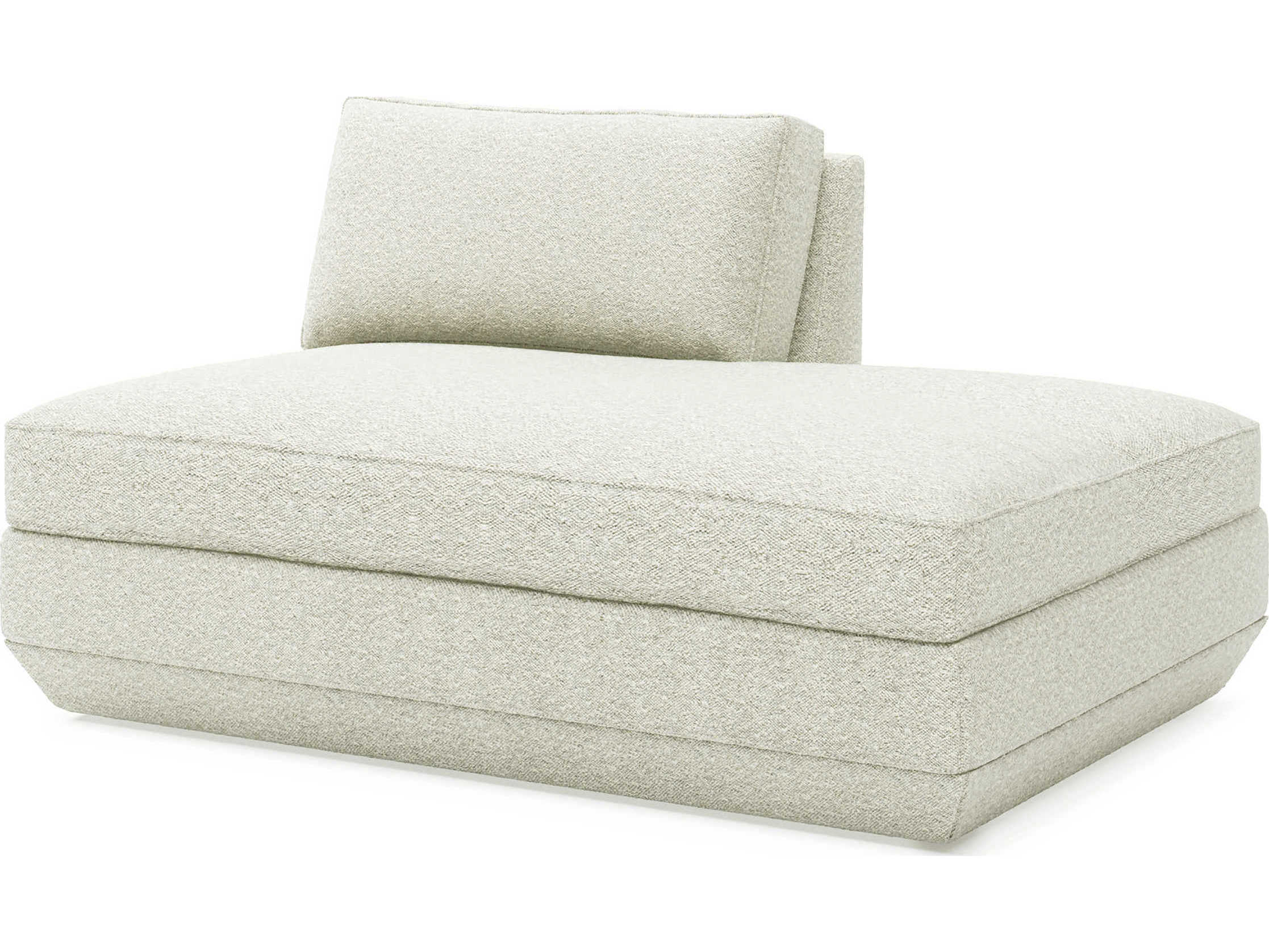 Gus* Modern Podium Copenhagen Fossil White Upholstered Chaise