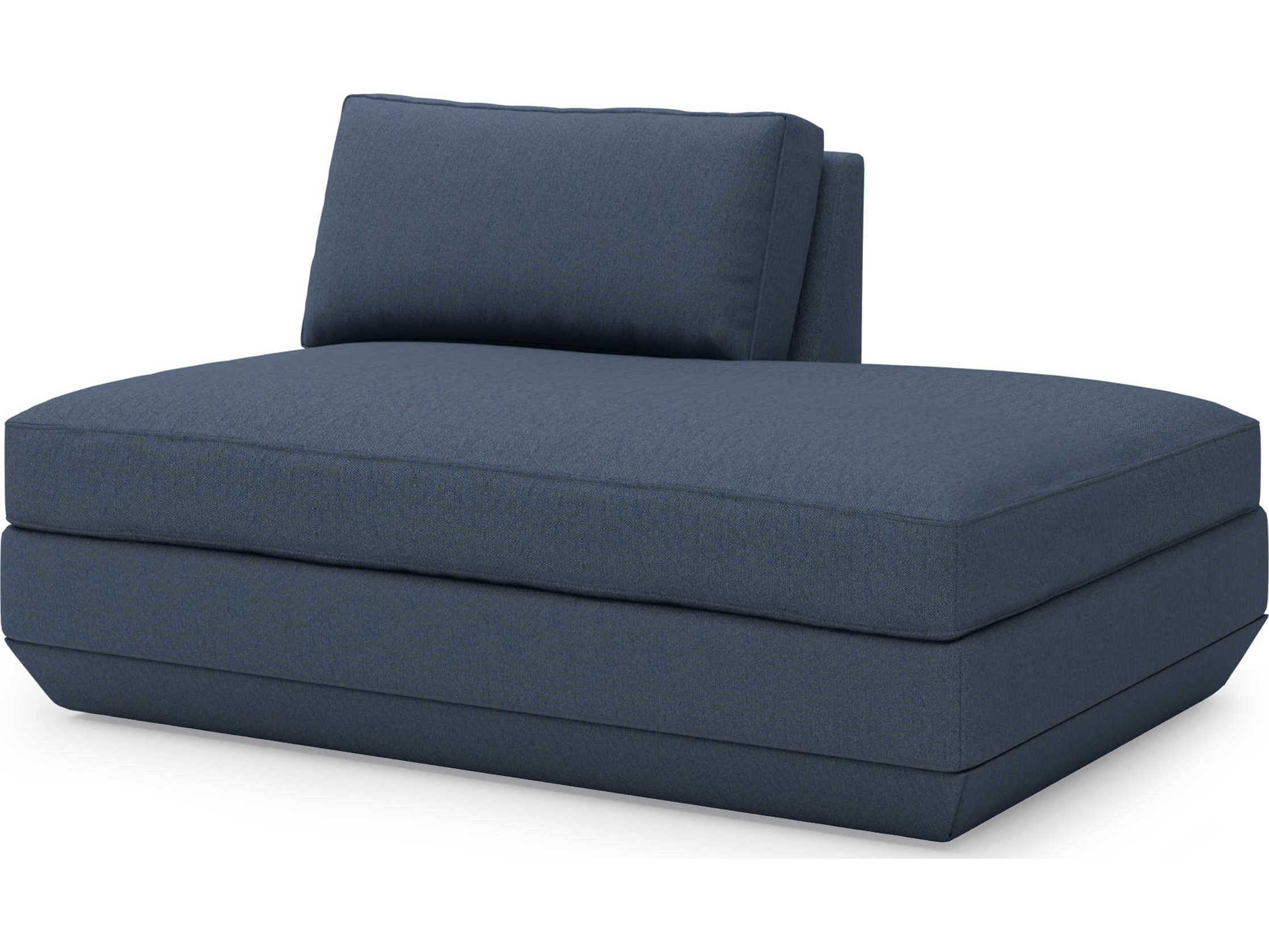 Gus* Modern Podium Hanson Navy Blue Upholstered Chaise