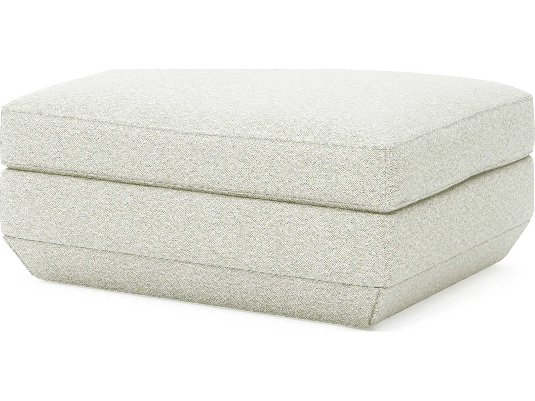 Gus* Modern Podium Copenhagen Fossil White Upholstered Ottoman