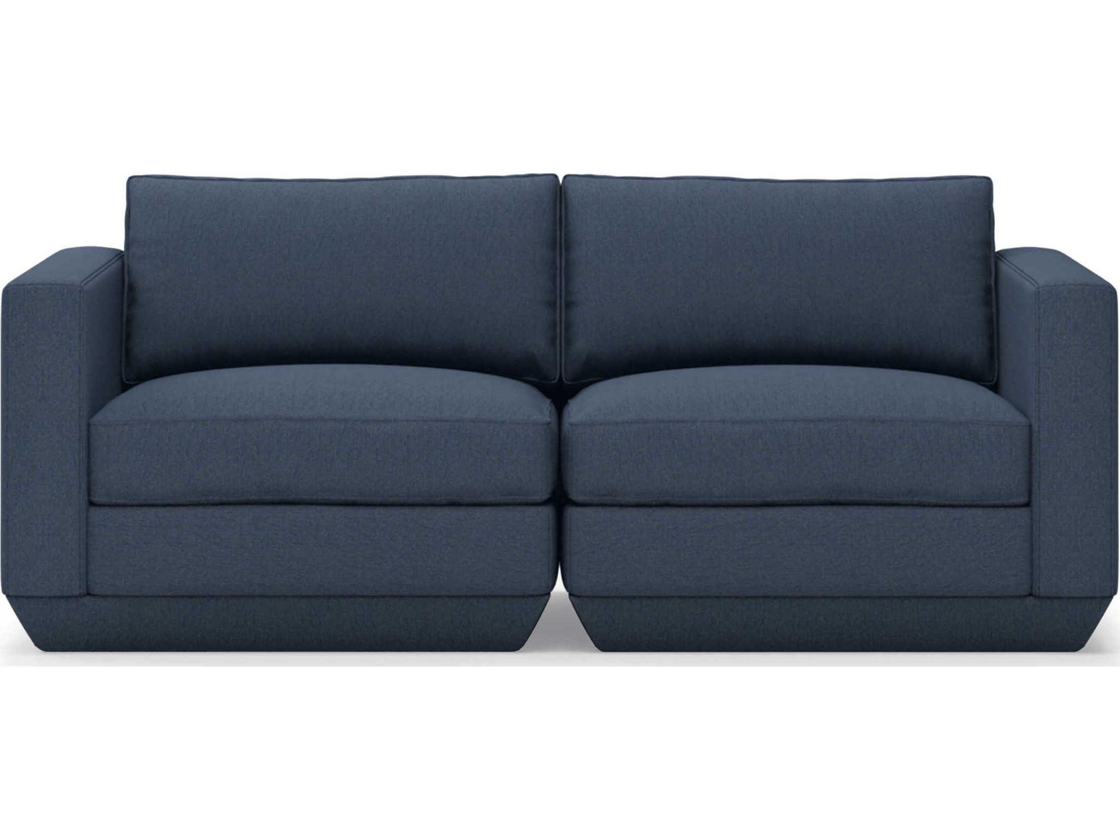 Gus* Modern Podium Hanson Navy Blue Upholstered Loveseat