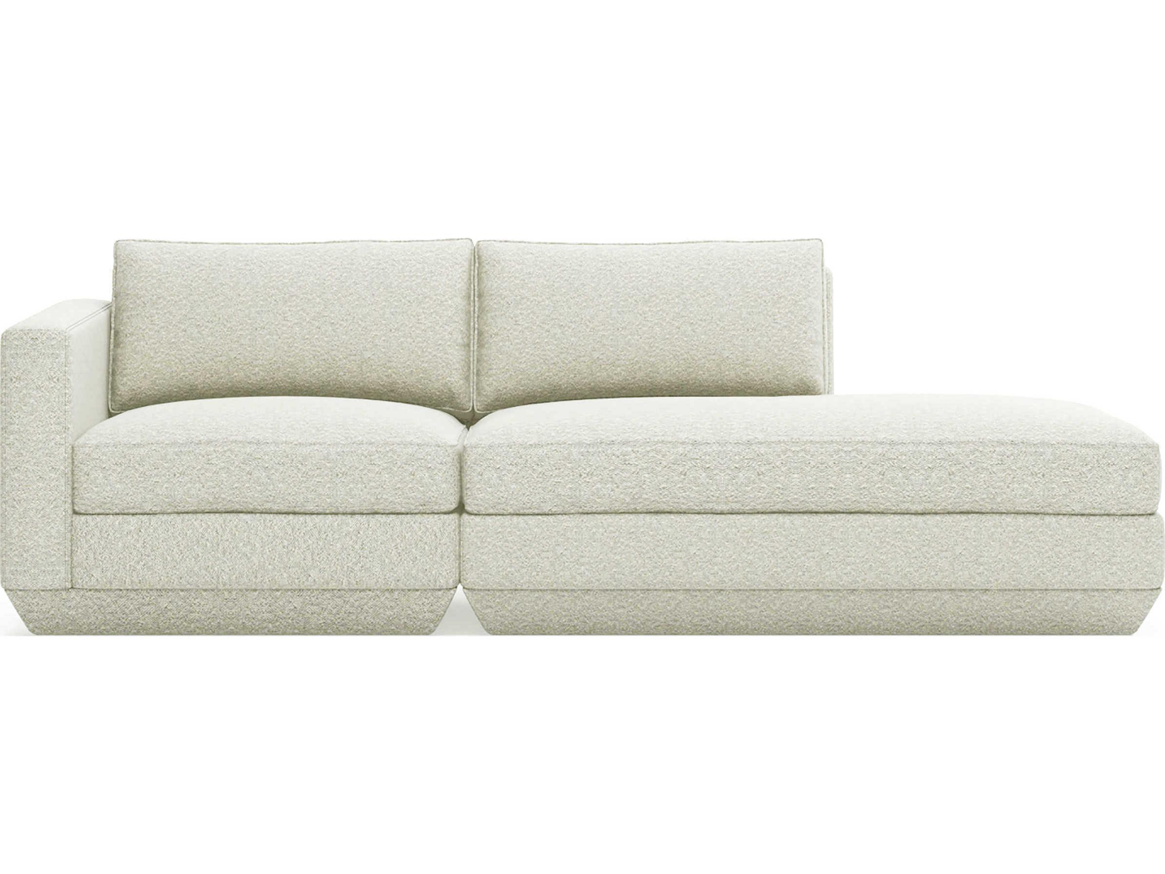 Gus* Modern Podium Copenhagen Fossil White Upholstered Sofa