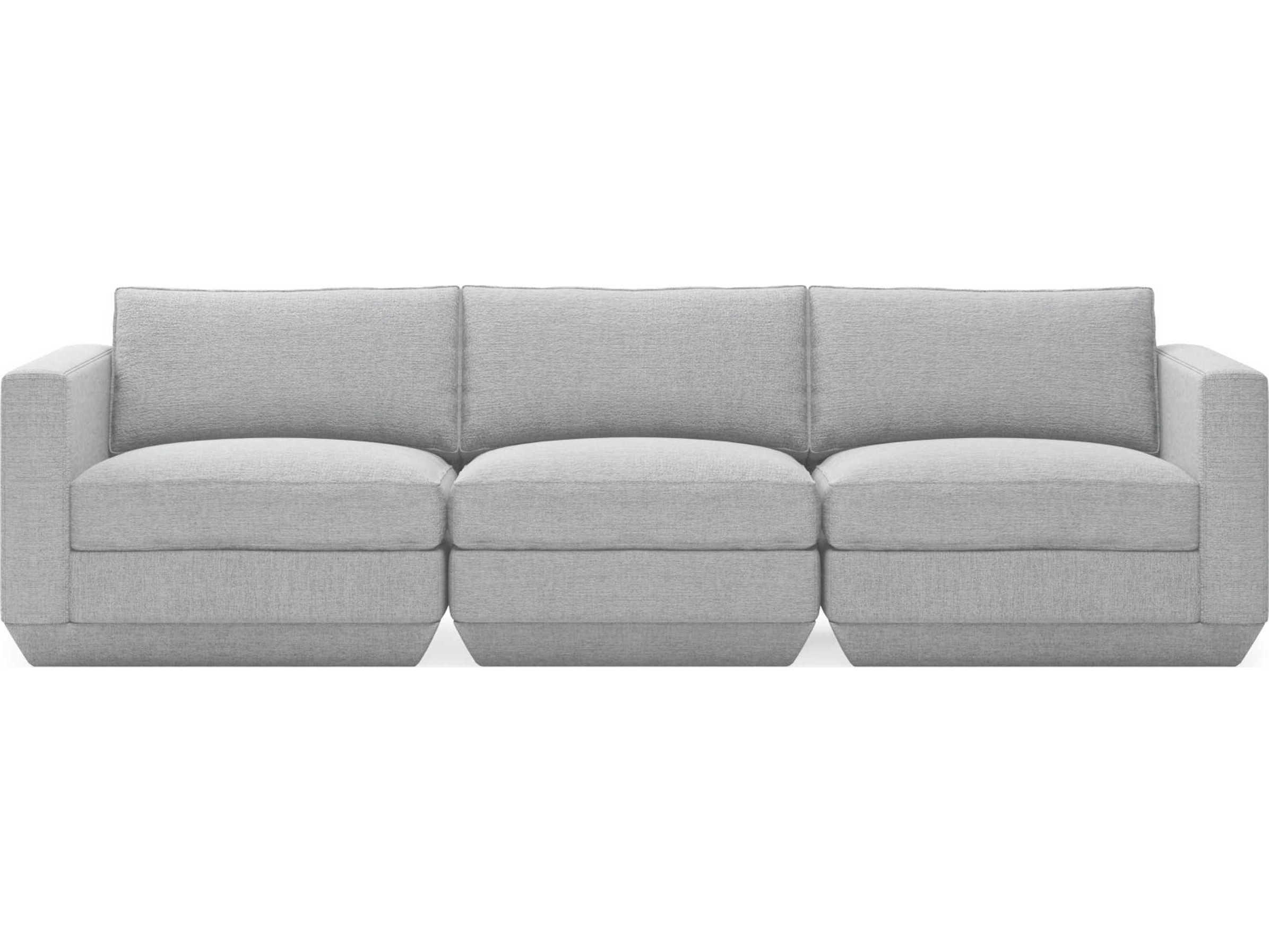 Gus* Modern Podium Bayview Silver Upholstered Sofa
