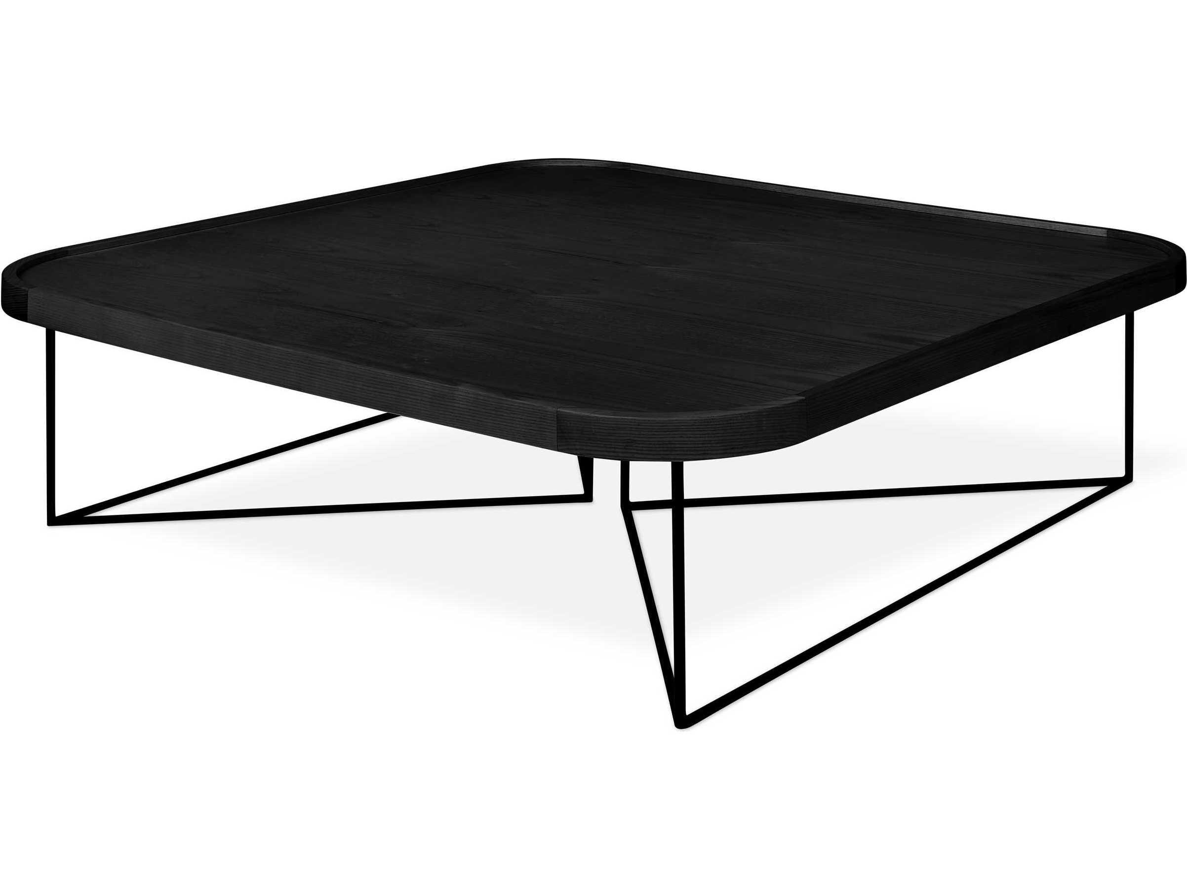 Gus* Modern Porter Square Wood Ash Black Coffee Table