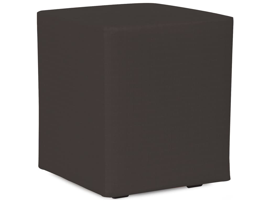 Howard Elliott Outdoor Patio Seascape Charcoal Resin Cushion Ottoman