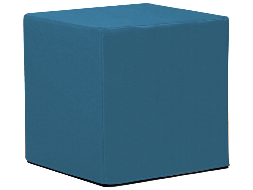 Howard Elliott Outdoor Patio Seascape Turquoise Fabric Cushion Ottoman