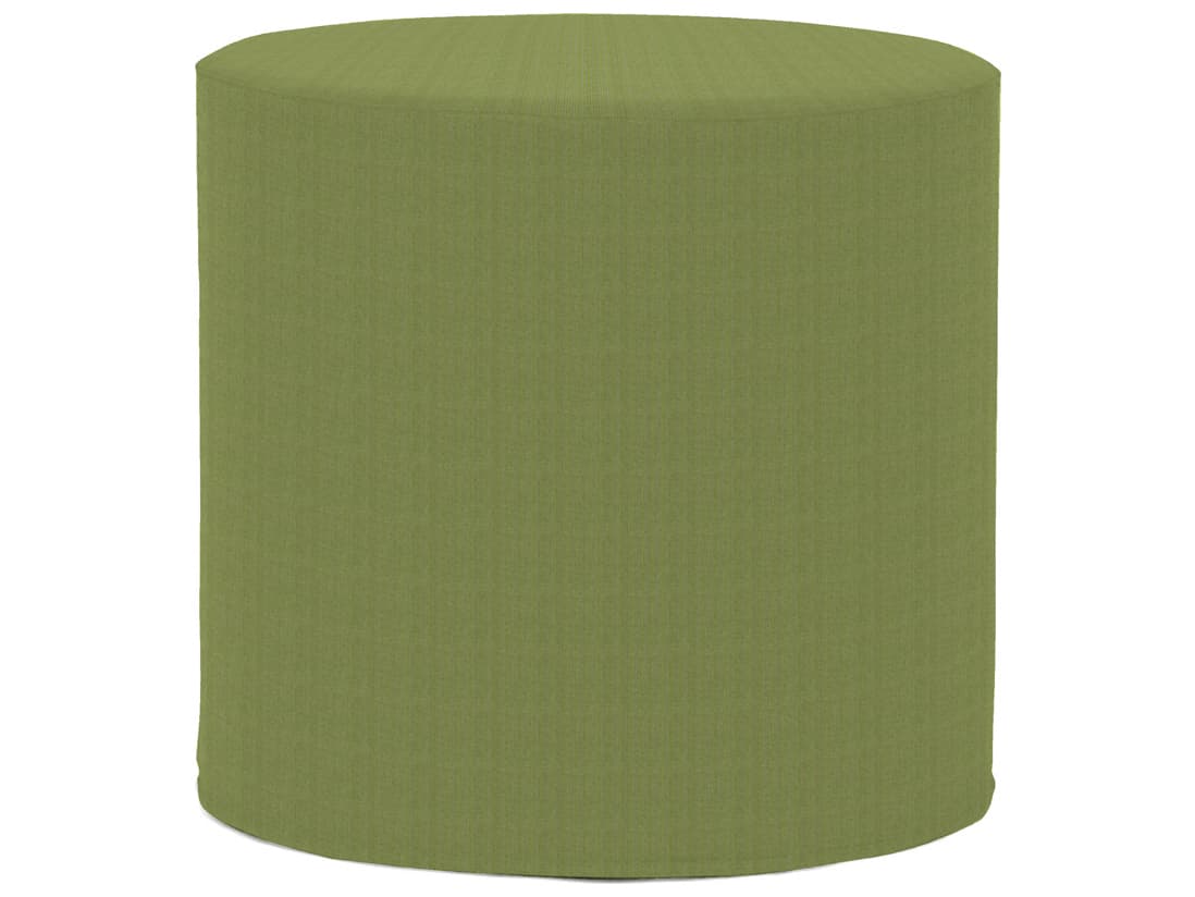 Howard Elliott Outdoor Patio Seascape Moss Fabric Cushion Ottoman