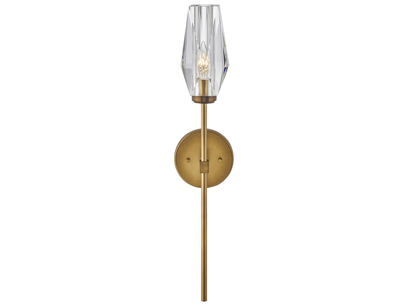 Hinkley Ana 1-Light Heritage Brass Crystal Wall Sconce