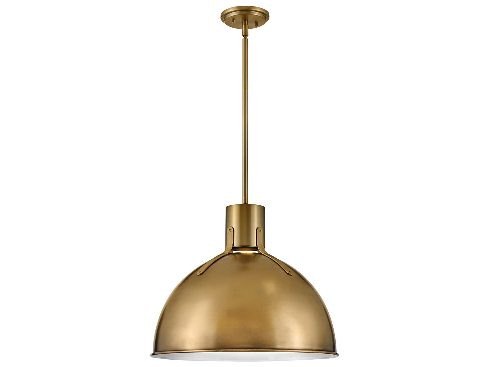 Hinkley Argo 1-Light Heritage Brass LED Bell Dome Pendant