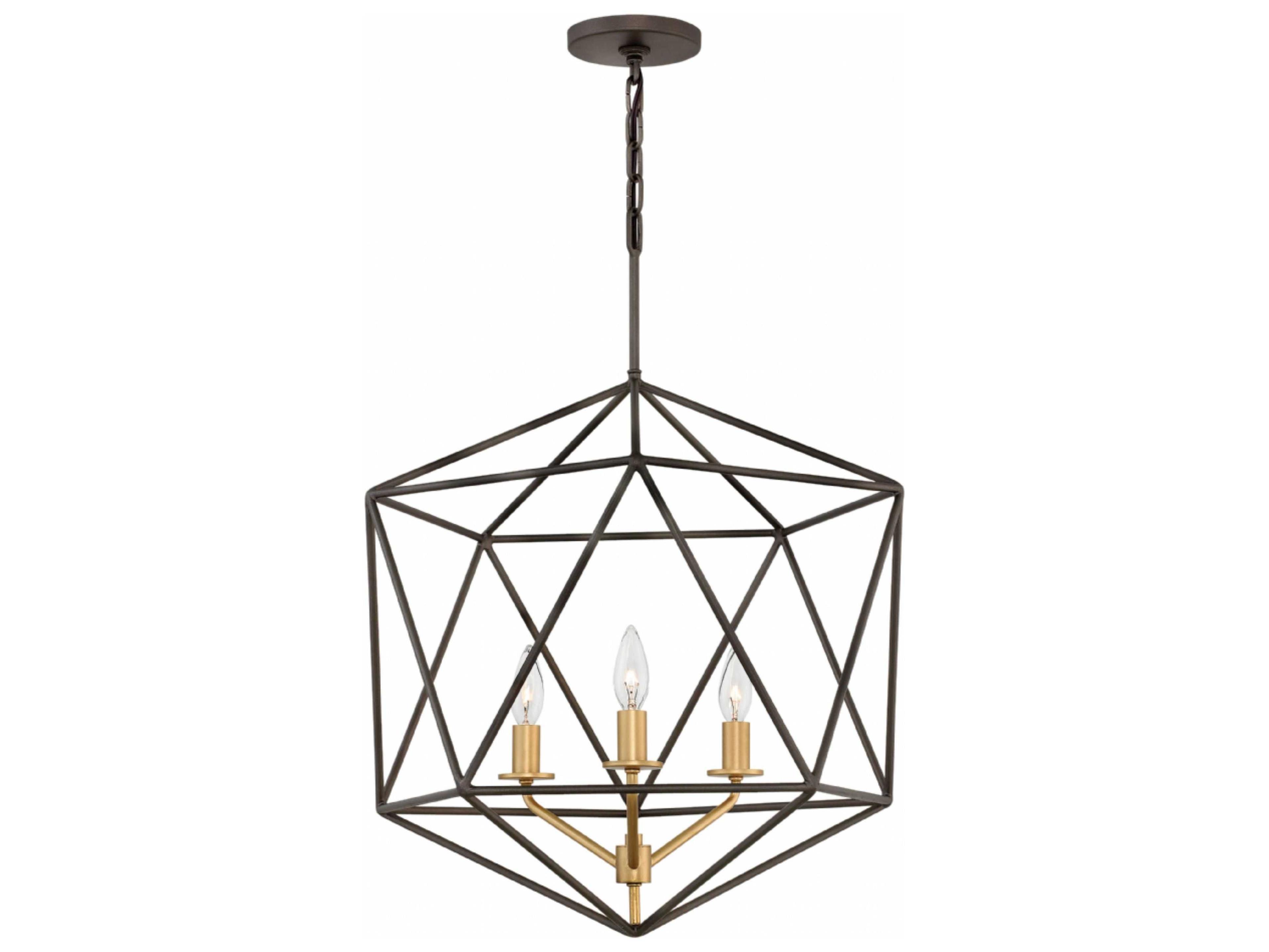 Hinkley Astrid 3-Light Metallic Matte Bronze Candelabra Chandelier