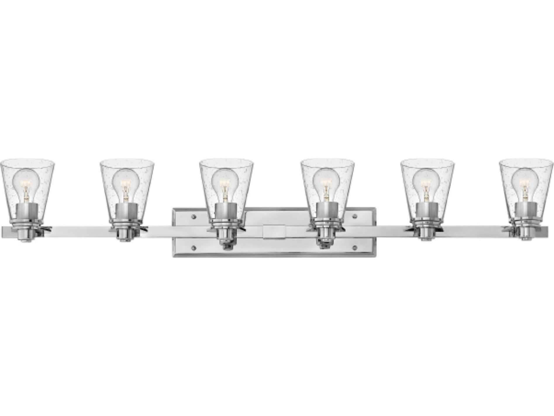 Hinkley Avon 6-Light Chrome Glass Vanity Light