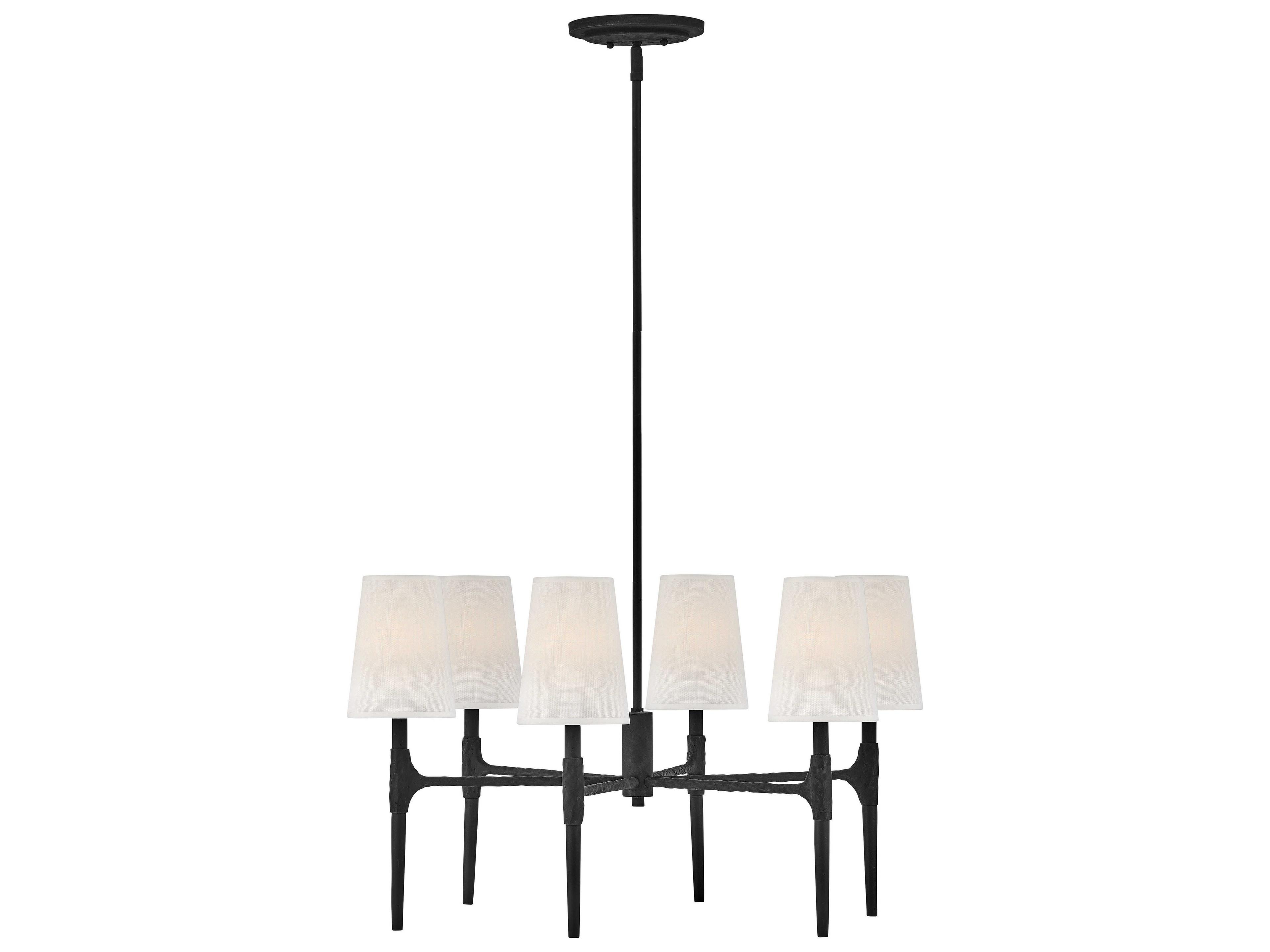 Hinkley Beaumont 6-Light Black Candelabra Empire Chandelier