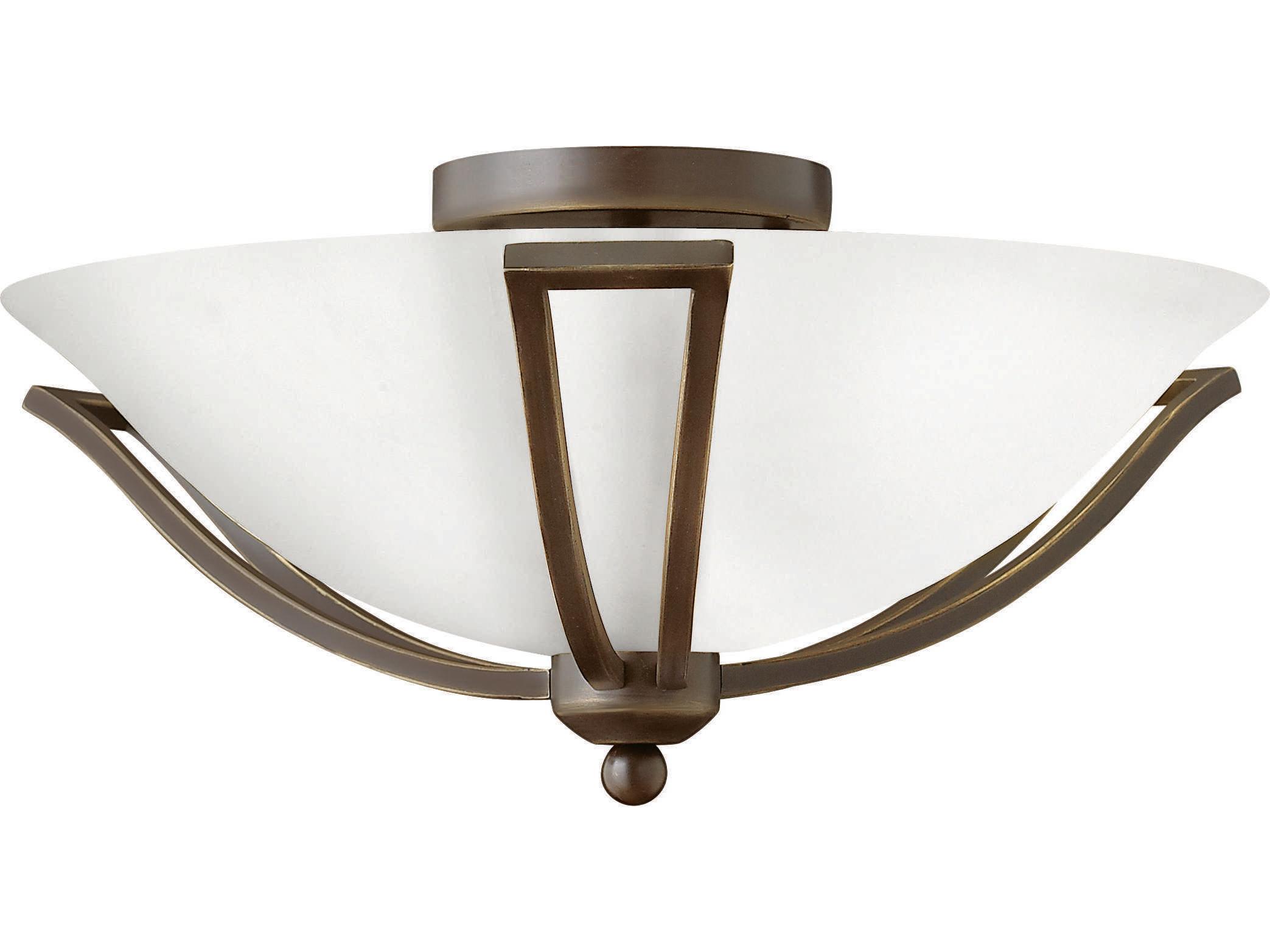 Hinkley Bolla 2-Light Olde Bronze Glass Bowl Semi Flush Mount