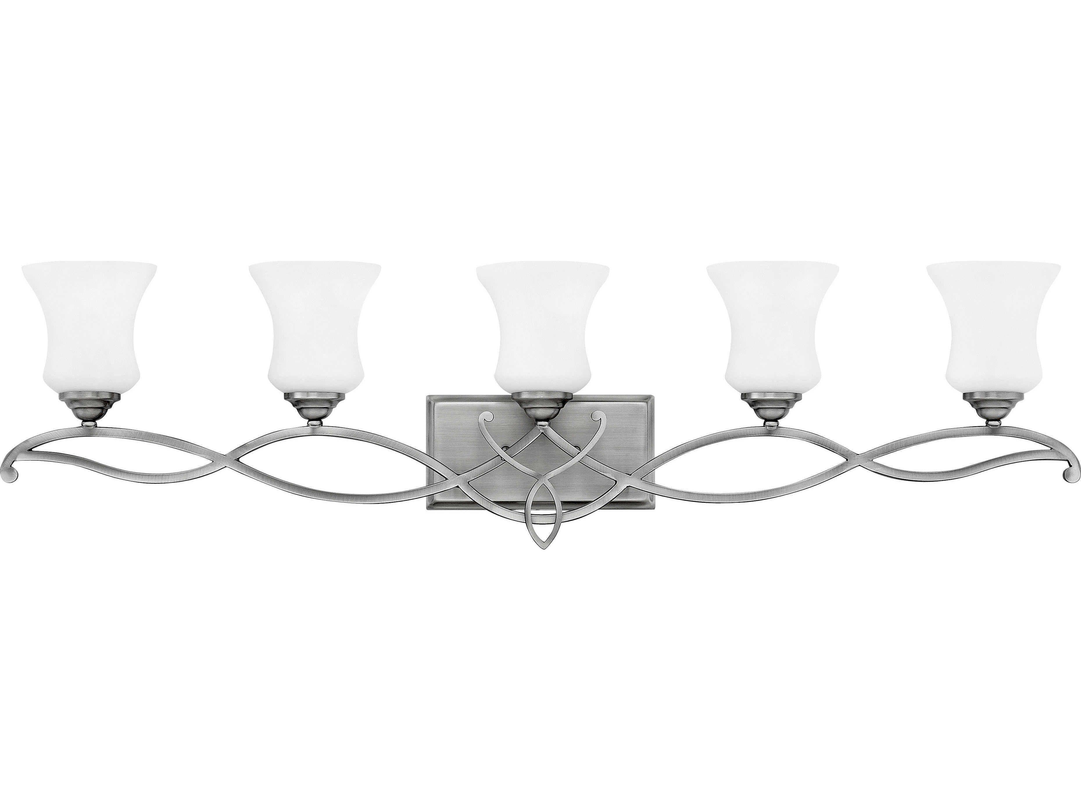 Hinkley Brooke 5-Light Antique Nickel Glass Vanity Light
