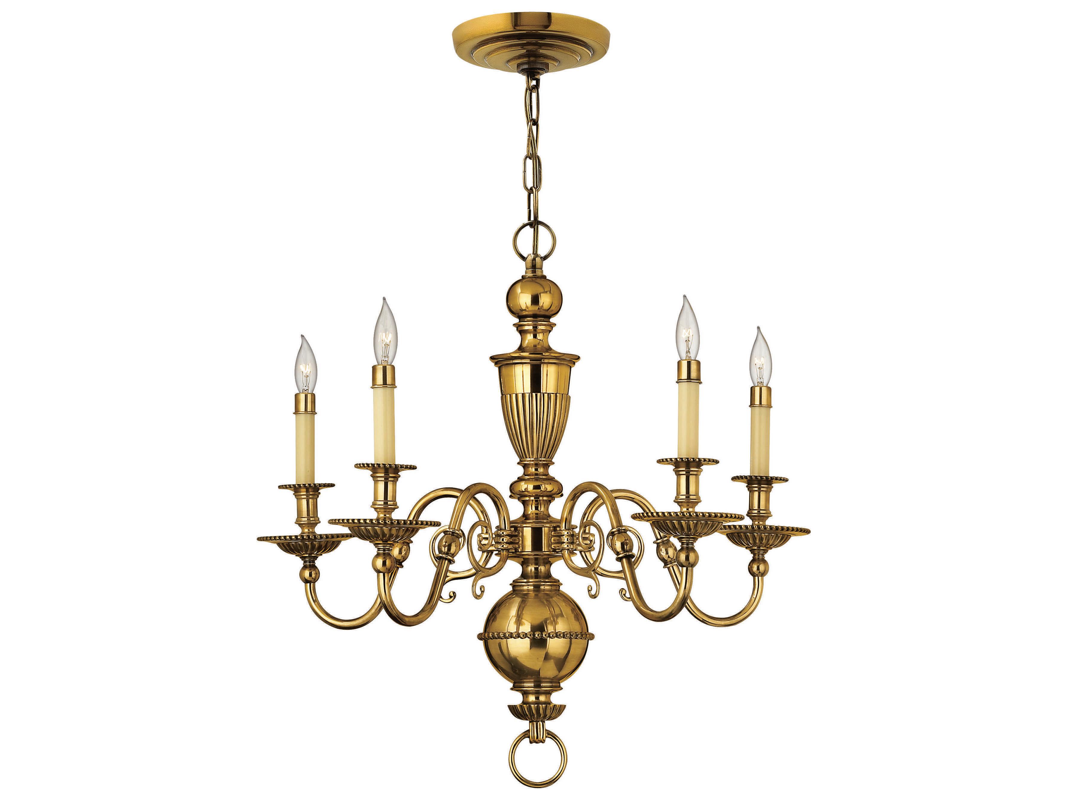 Hinkley Cambridge 5-Light Burnished Brass Candelabra Chandelier