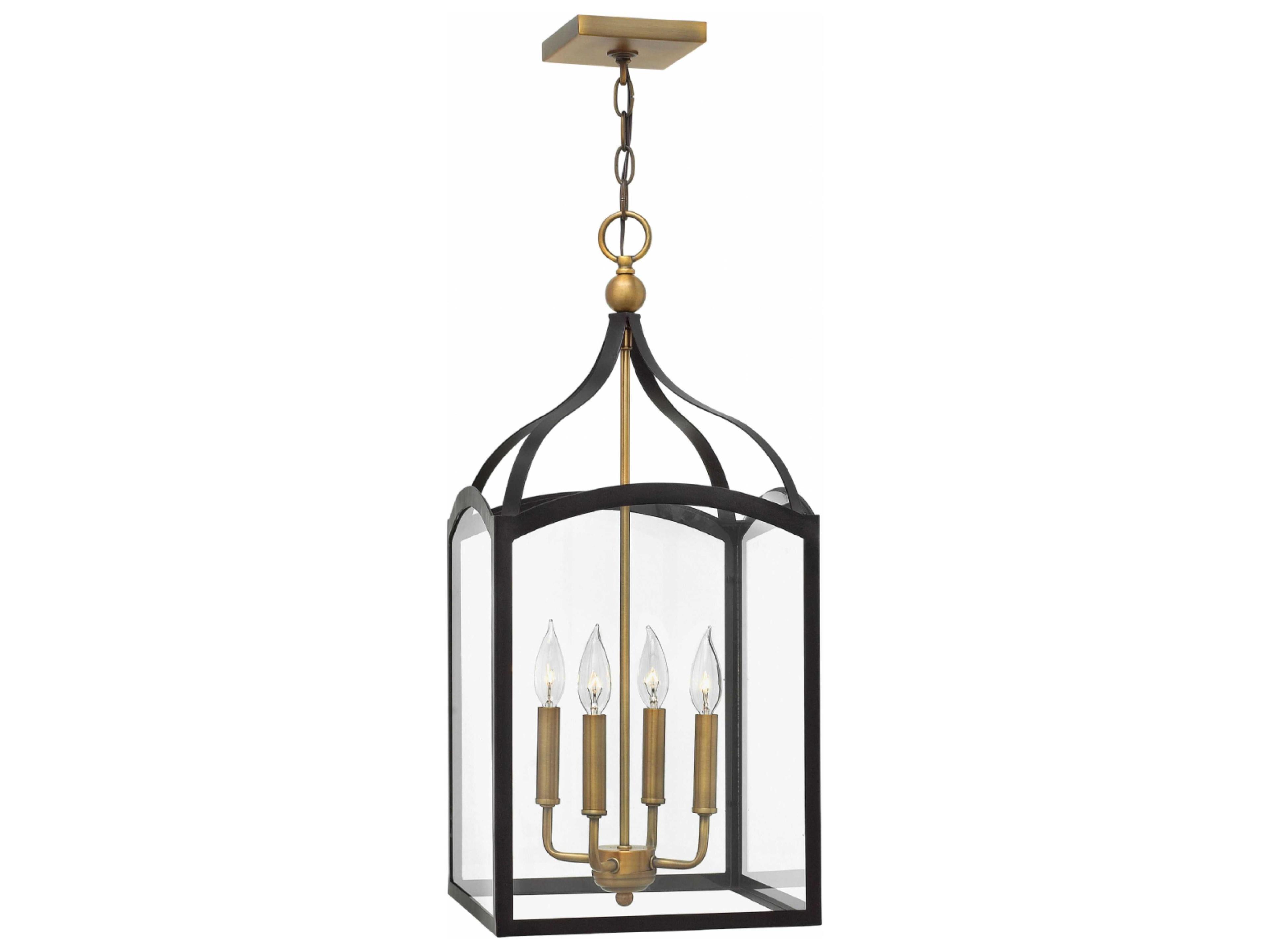 Hinkley Clarendon 4-Light Bronze Glass Candelabra Chandelier