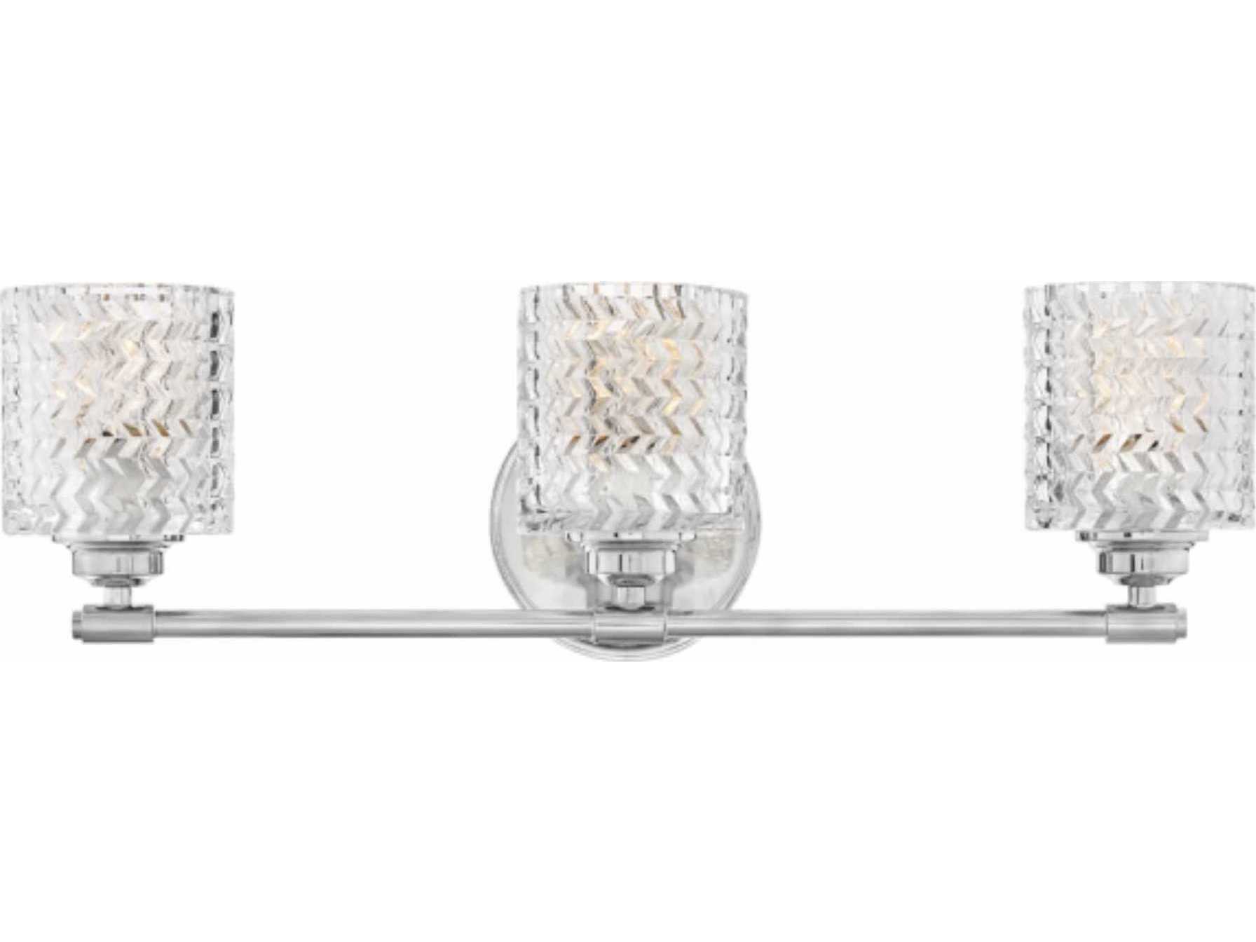Hinkley Elle 3-Light Chrome Glass Vanity Light
