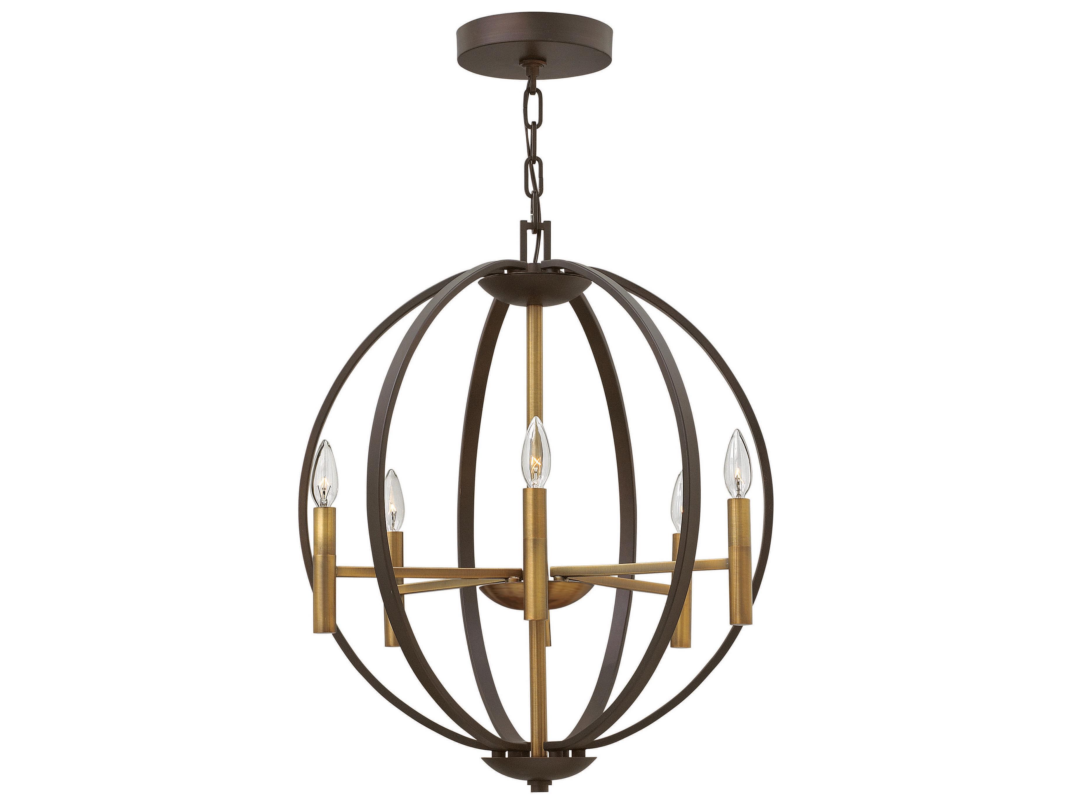 Hinkley Euclid 6-Light Spanish Bronze Candelabra Chandelier