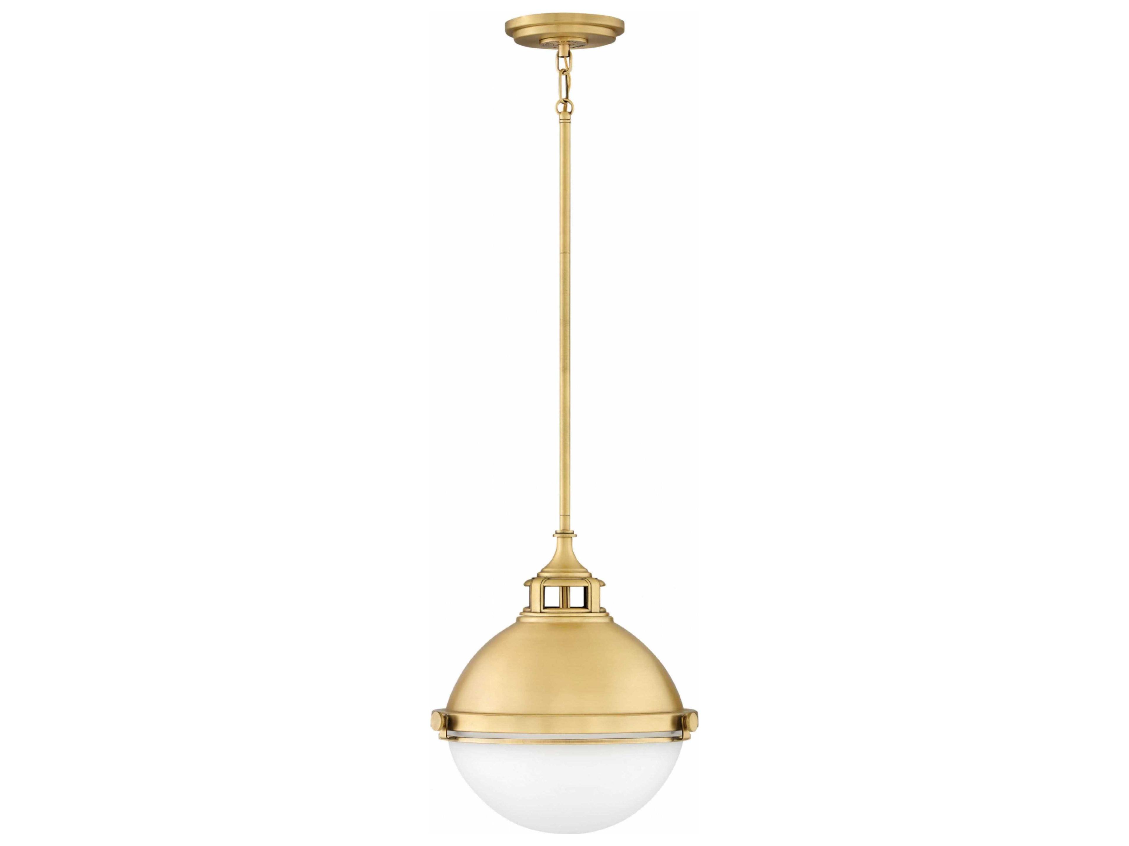 Hinkley Fletcher 2-Light Satin Brass Glass Globe Pendant