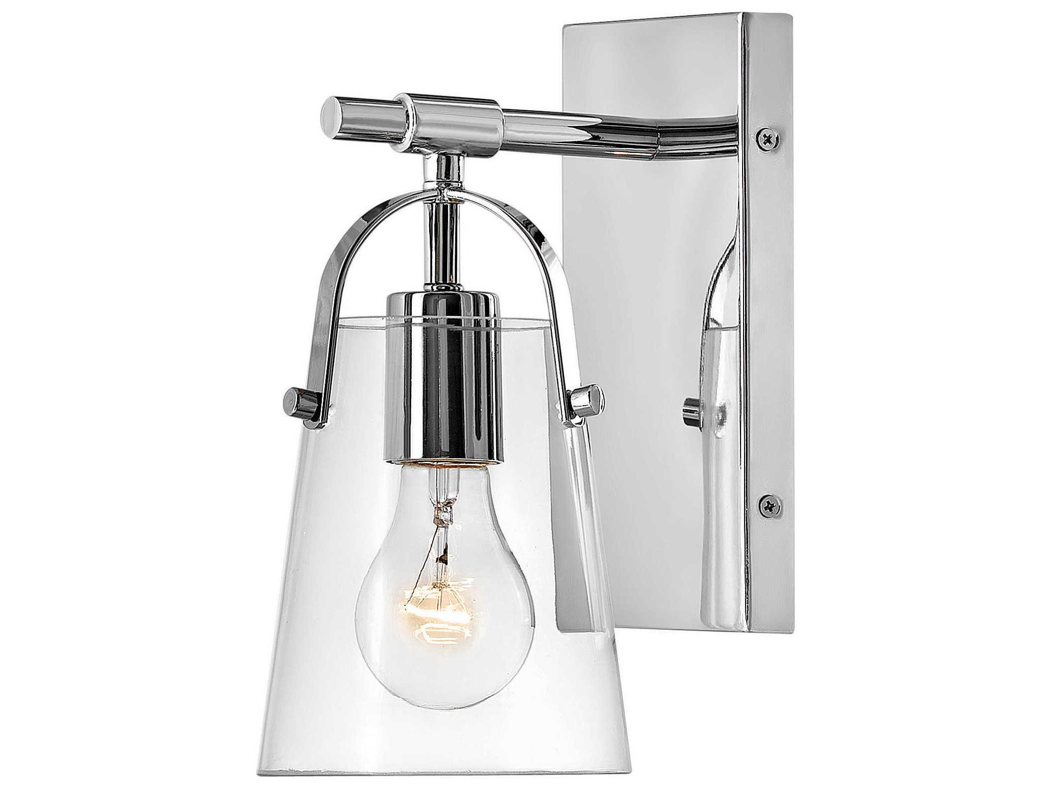 Hinkley Foster 1-Light Chrome Glass Wall Sconce
