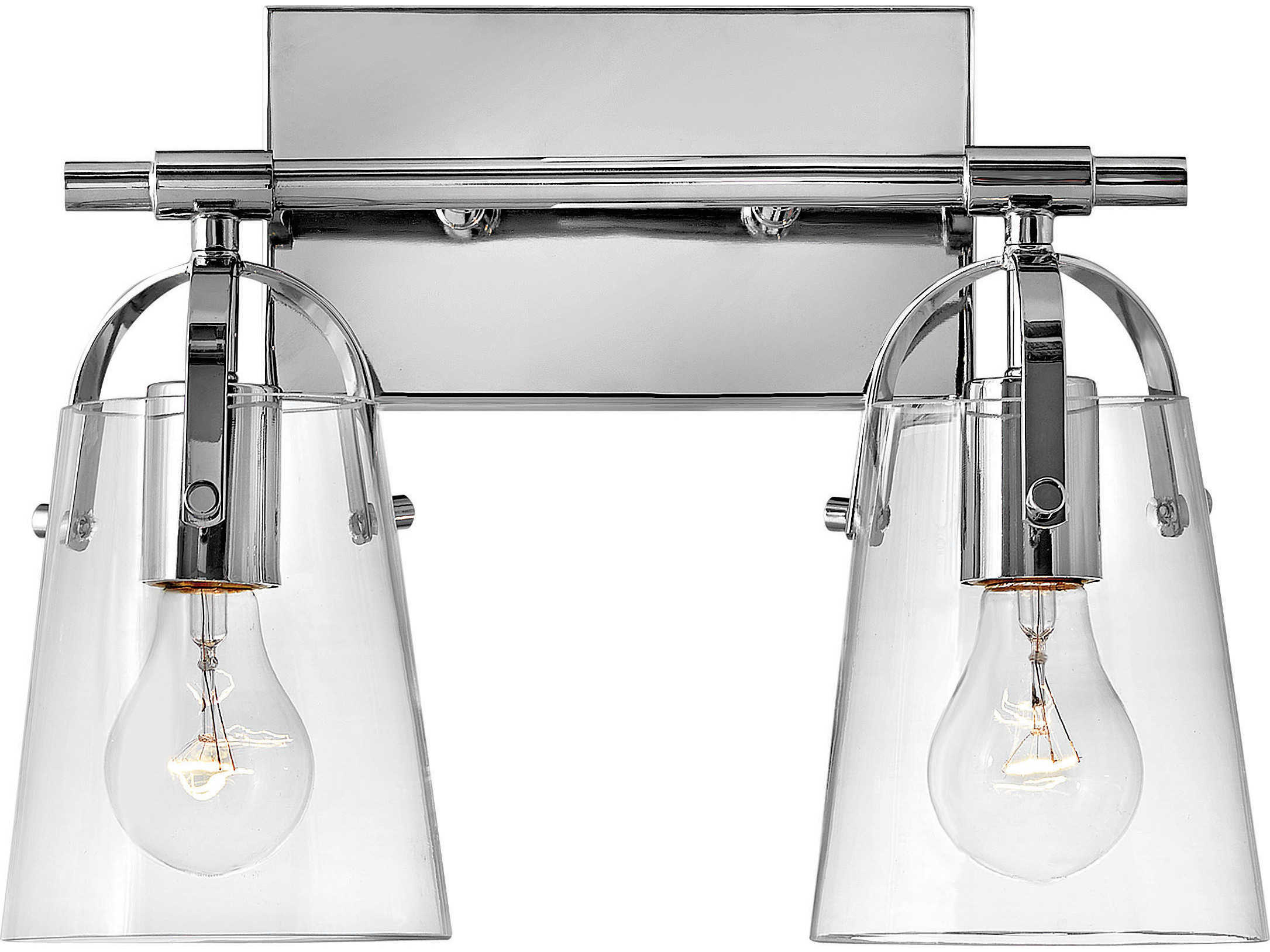 Hinkley Foster 2-Light Chrome Glass Vanity Light