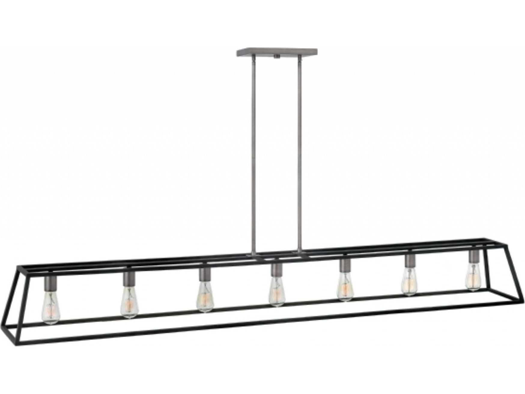 Hinkley Fulton Aged Zinc Black Island Pendant